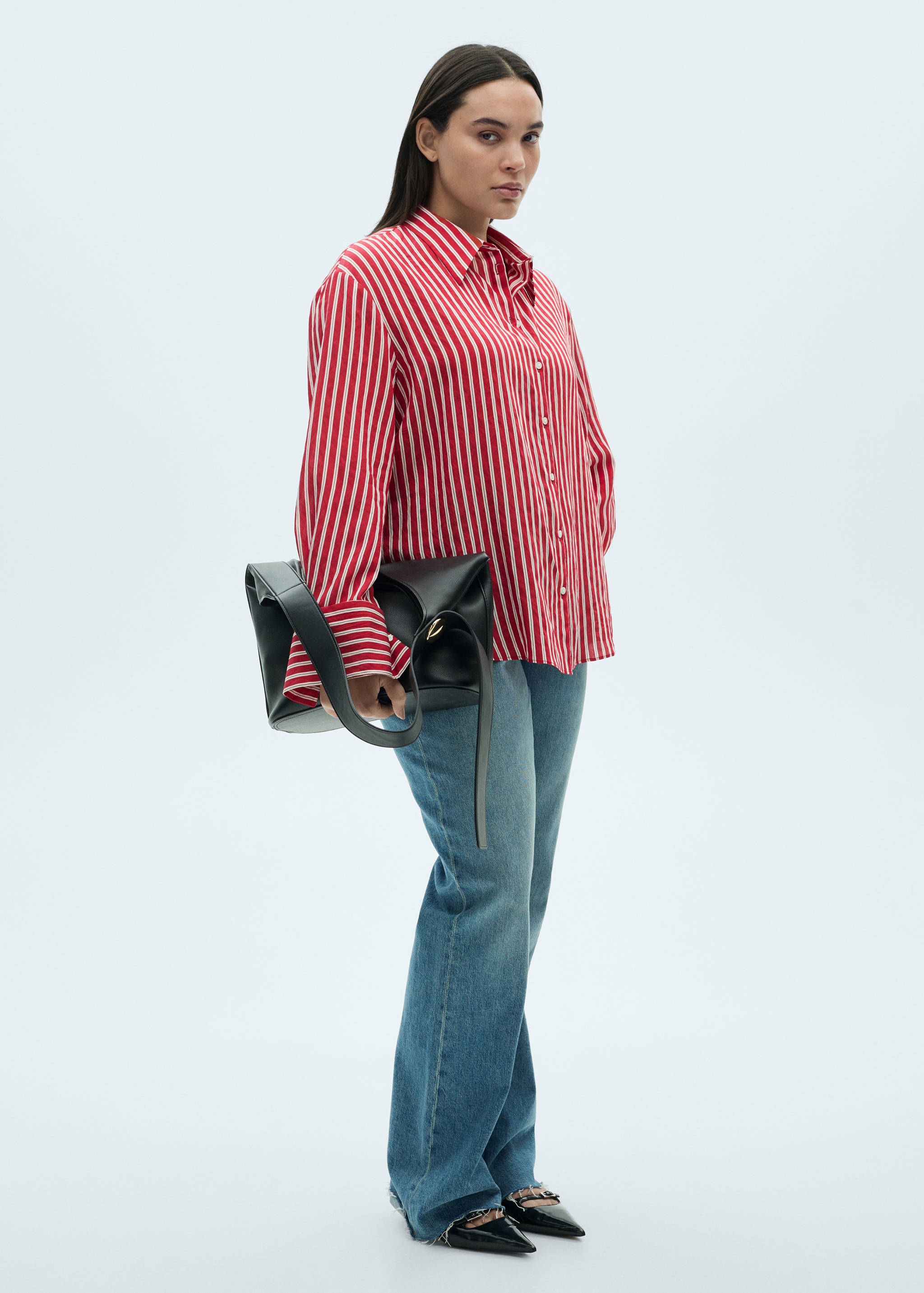 Camisa reta às riscas - Pormenor do artigo 3