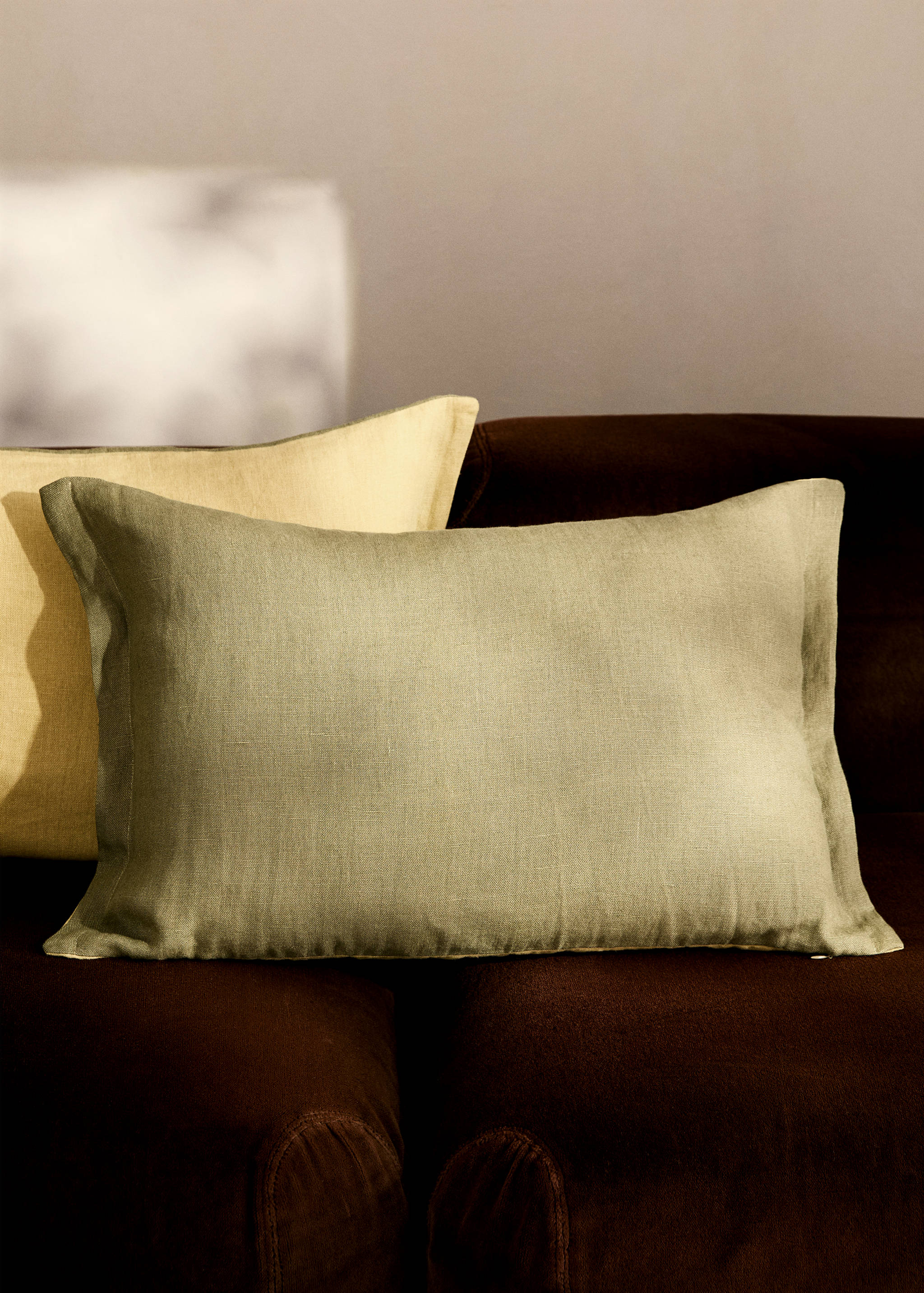 Two-tone linen cushion cover 40x60cm - General plane