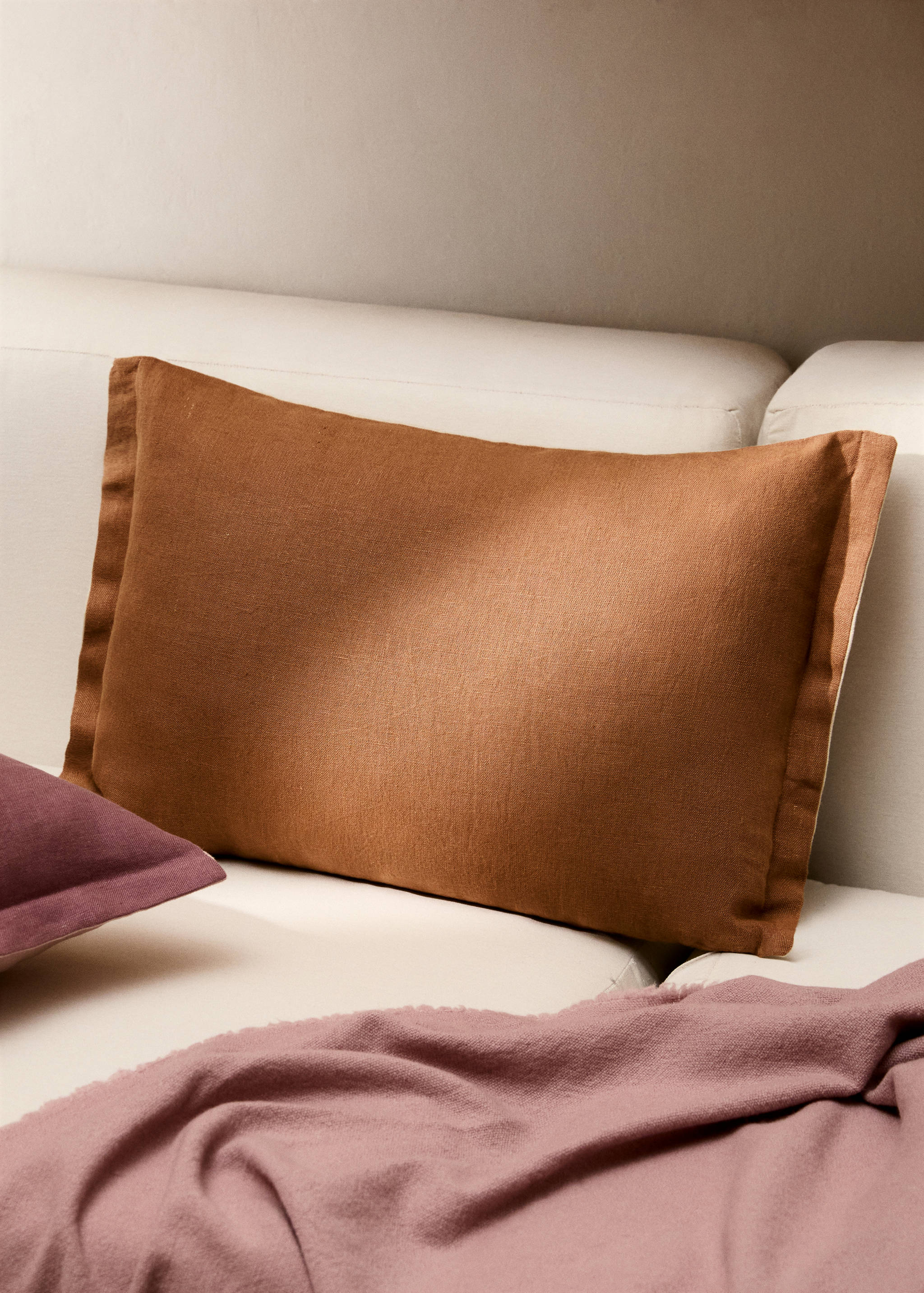 Two-tone linen cushion cover 40x60cm - General plane