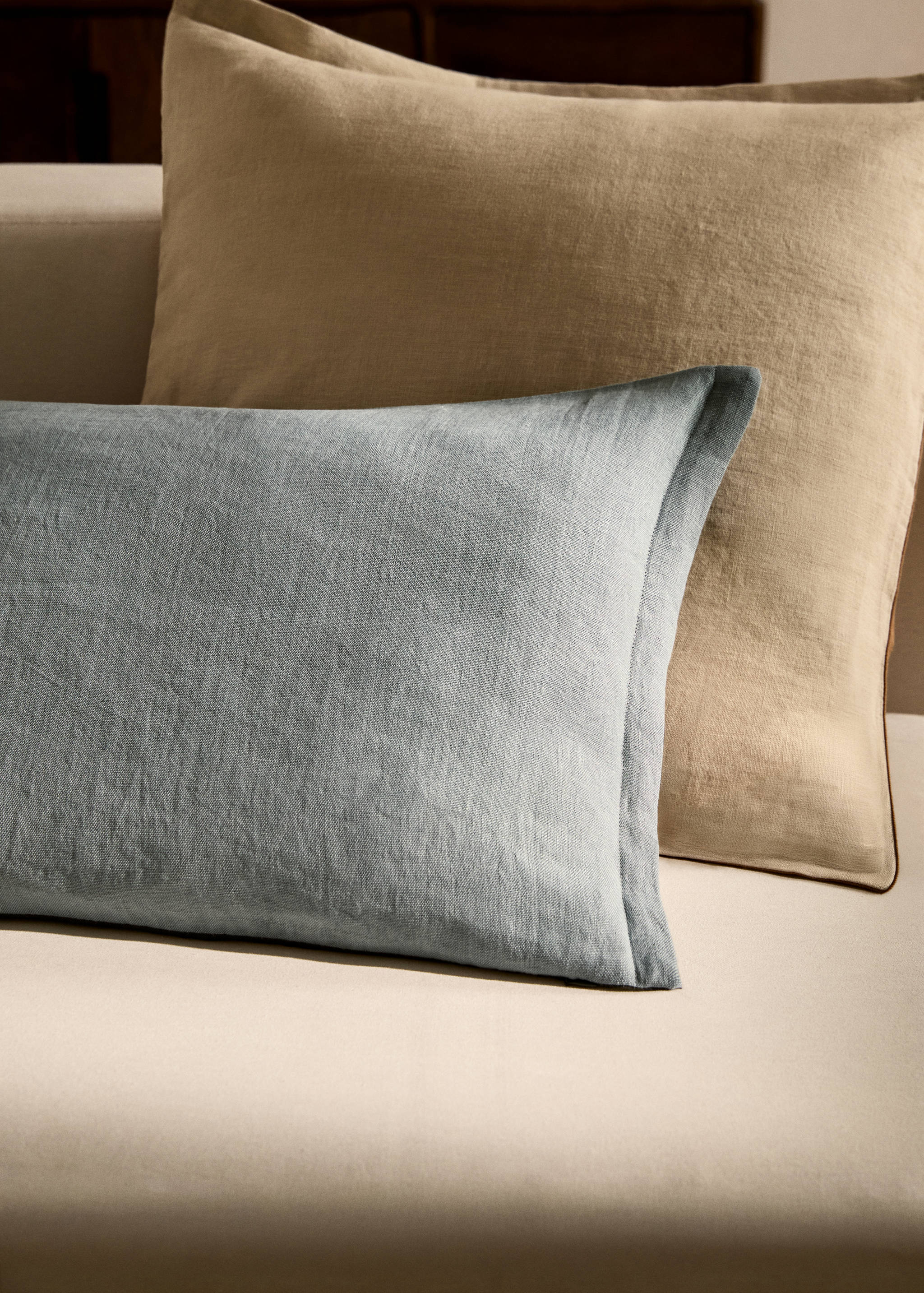 Two-tone linen cushion cover 40x60cm - General plane