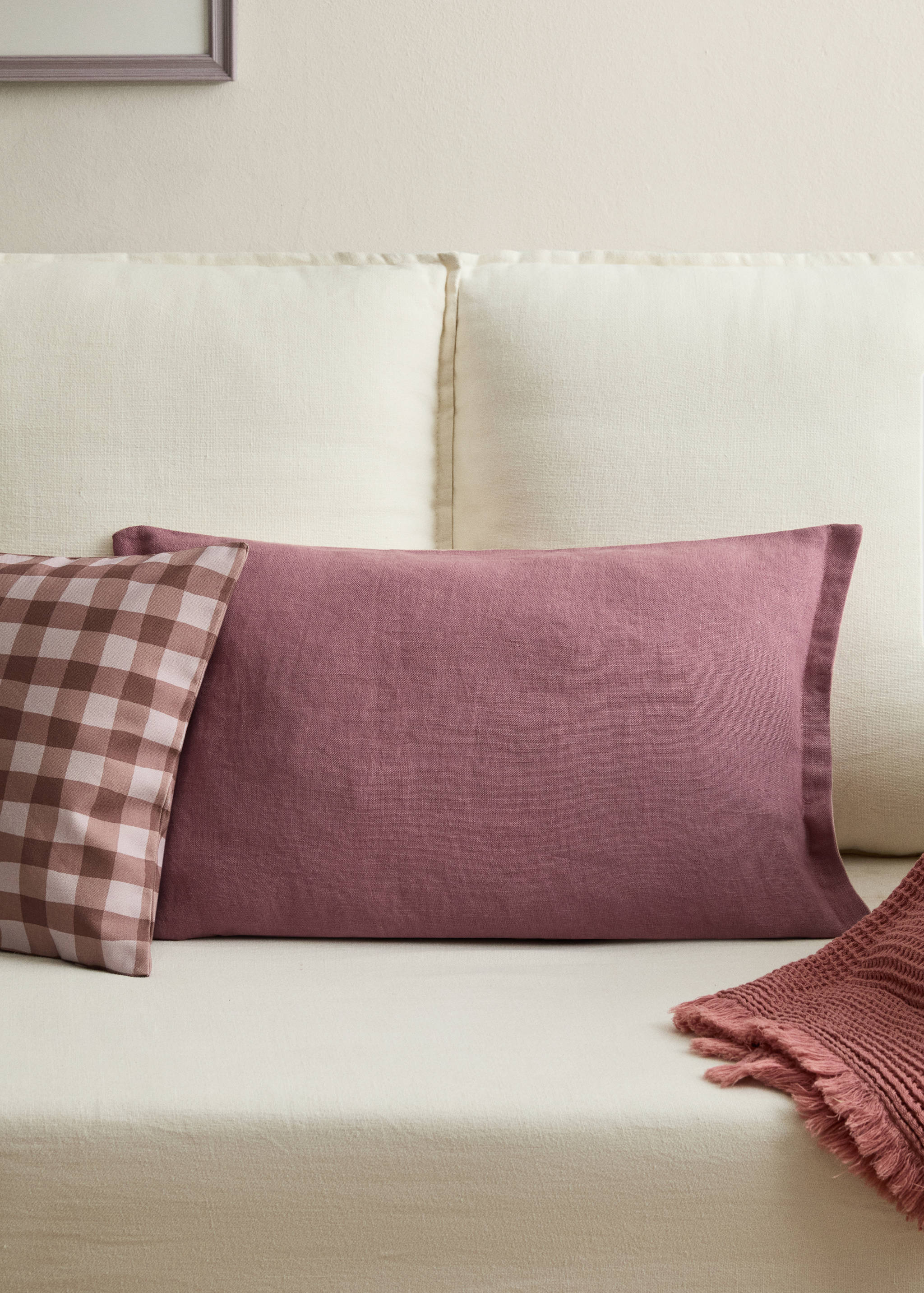 Two-tone linen cushion cover 40x60cm - General plane