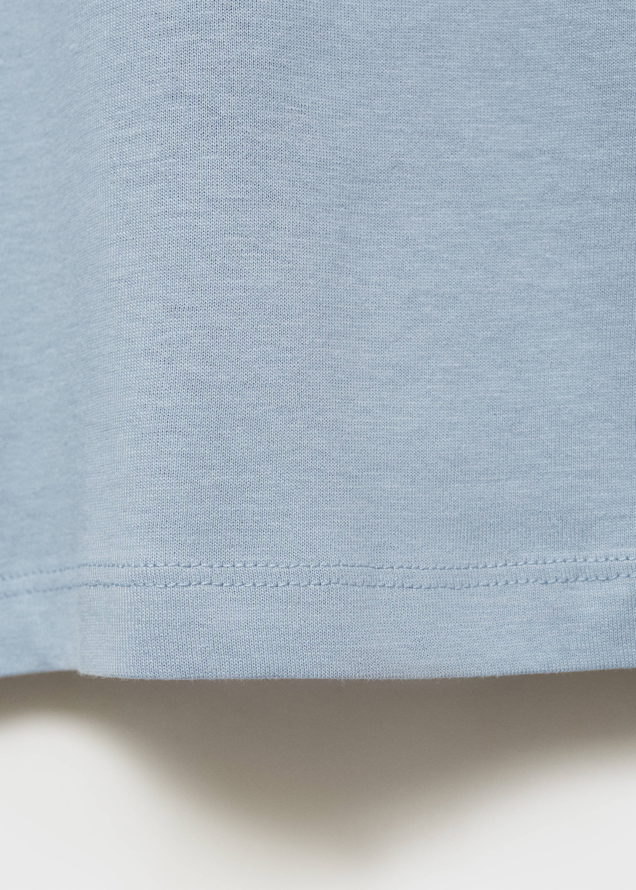 V-neck cotton T-shirt - Details of the article 0