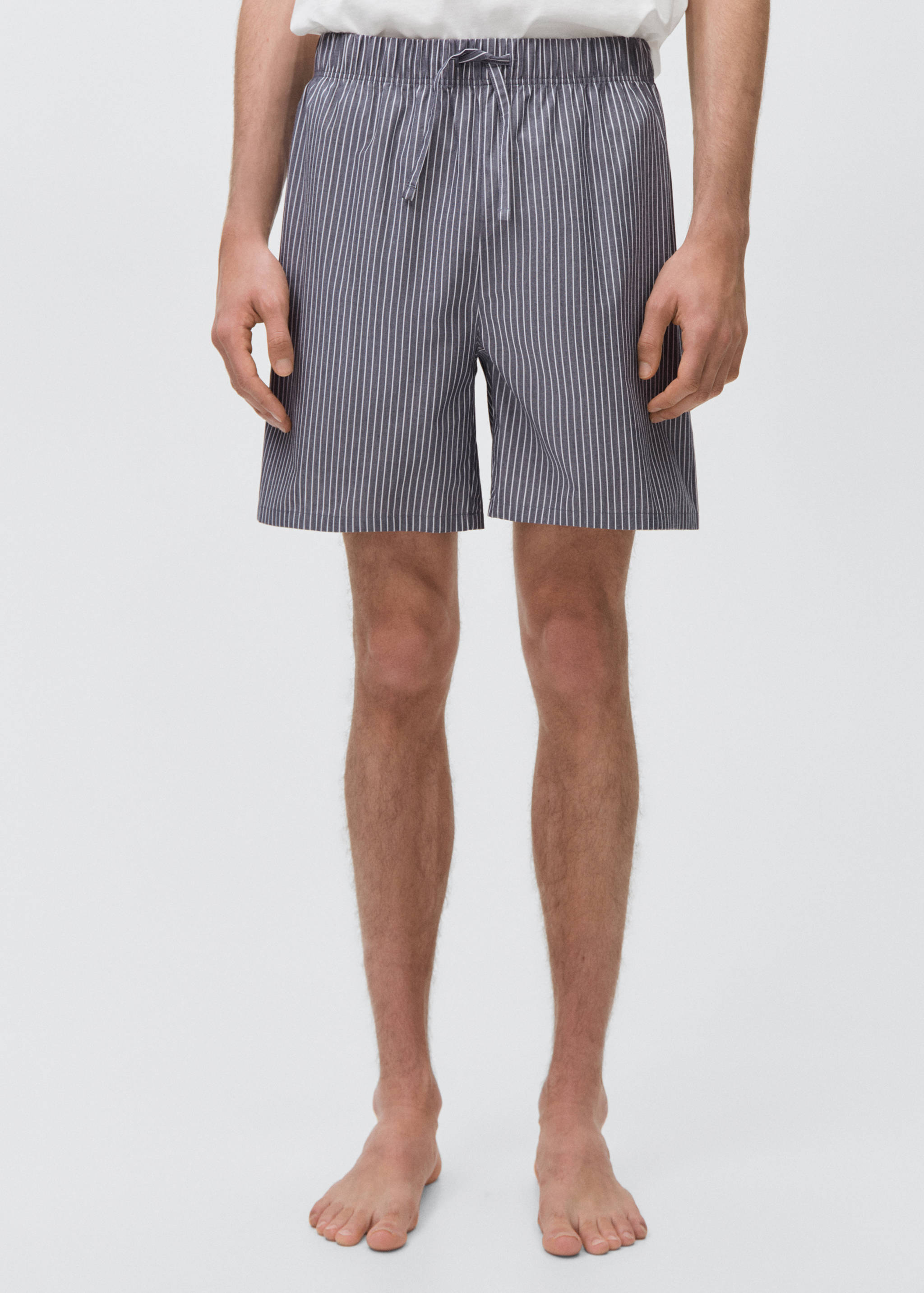 Striped cotton short pyjamas - Details of the article 6