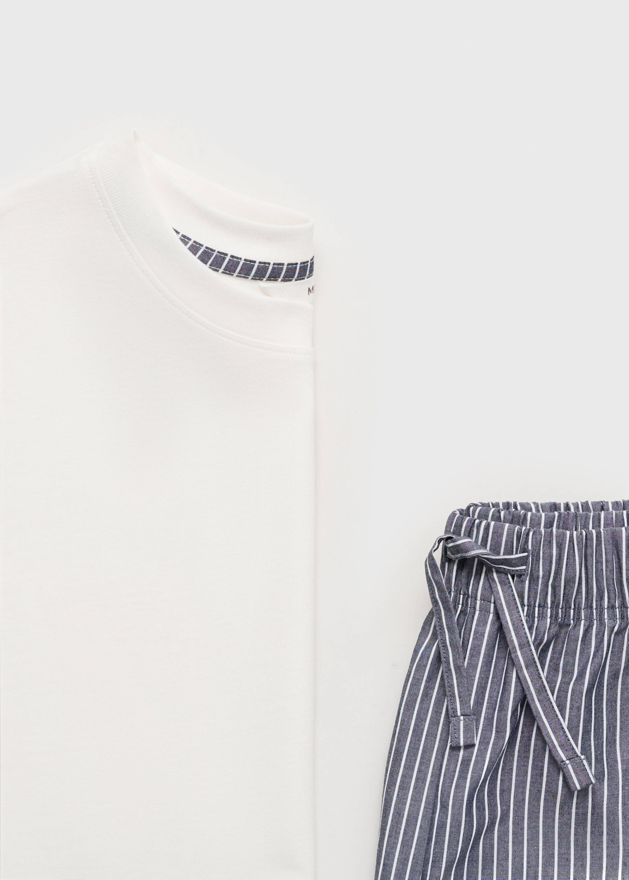 Striped cotton short pyjamas - Details of the article 0