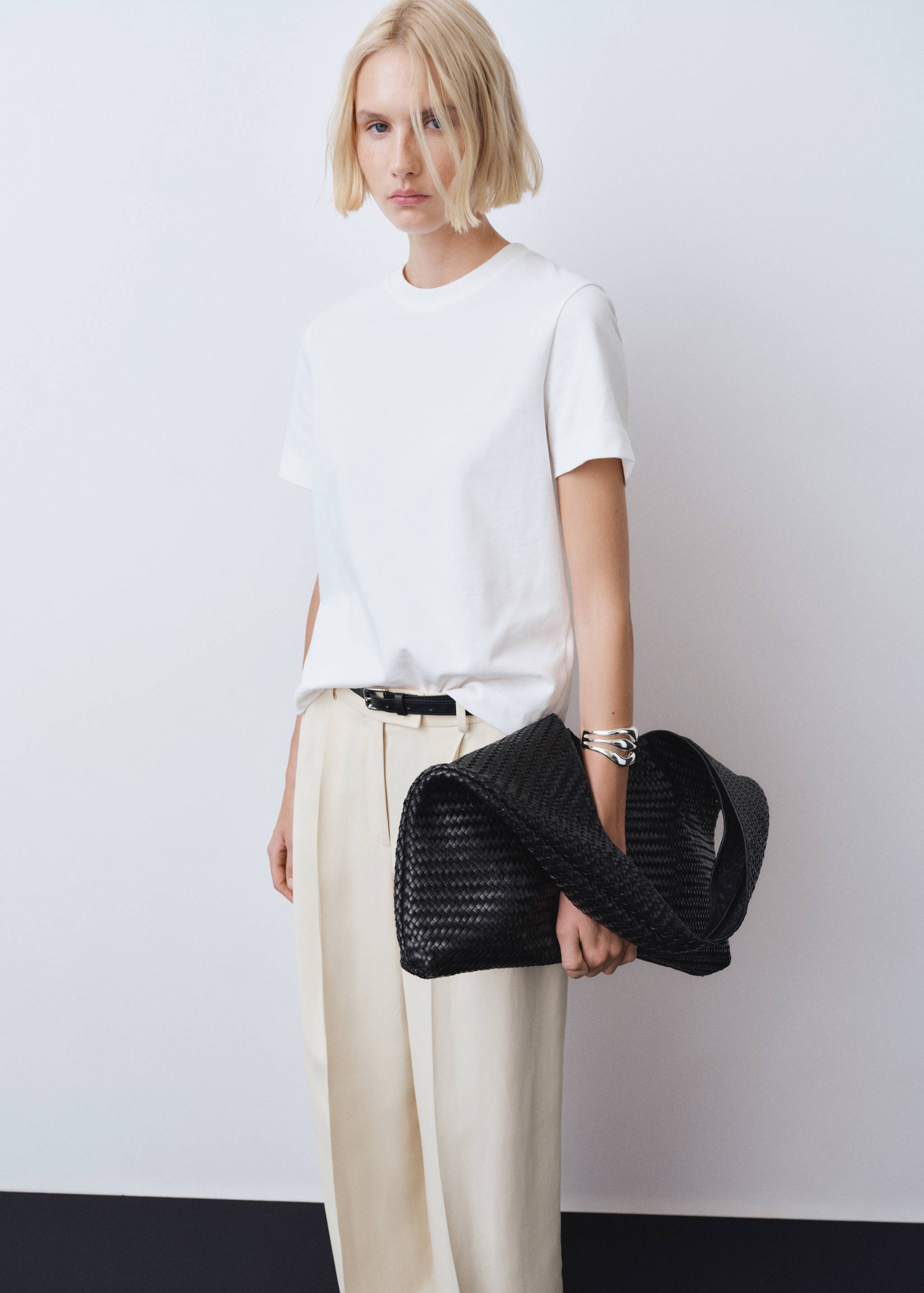 Short-sleeved cotton t-shirt - Medium plane