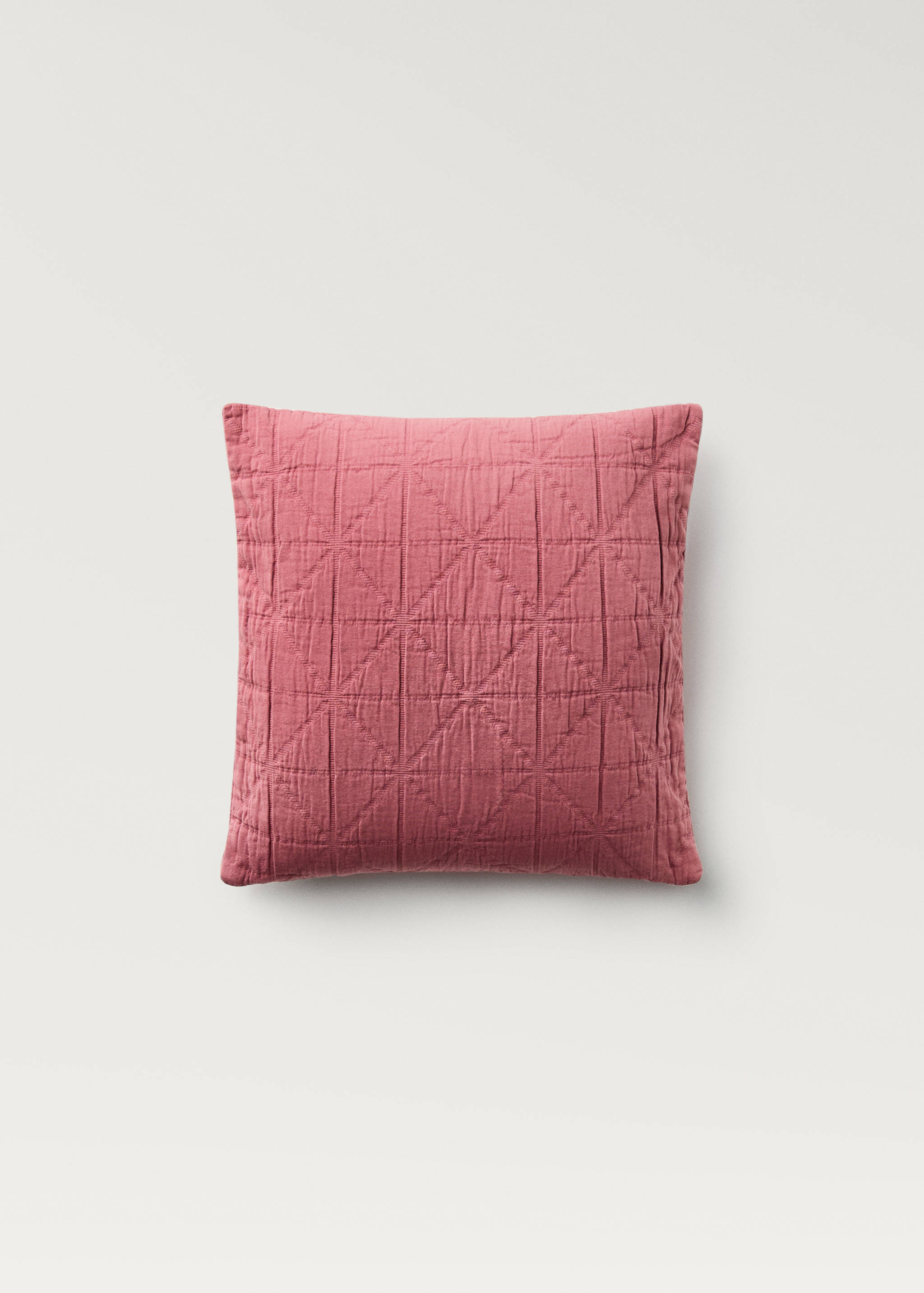 Children's cotton jacquard garment-dyed rhombus cushion cover 40x40 cm - Article without model