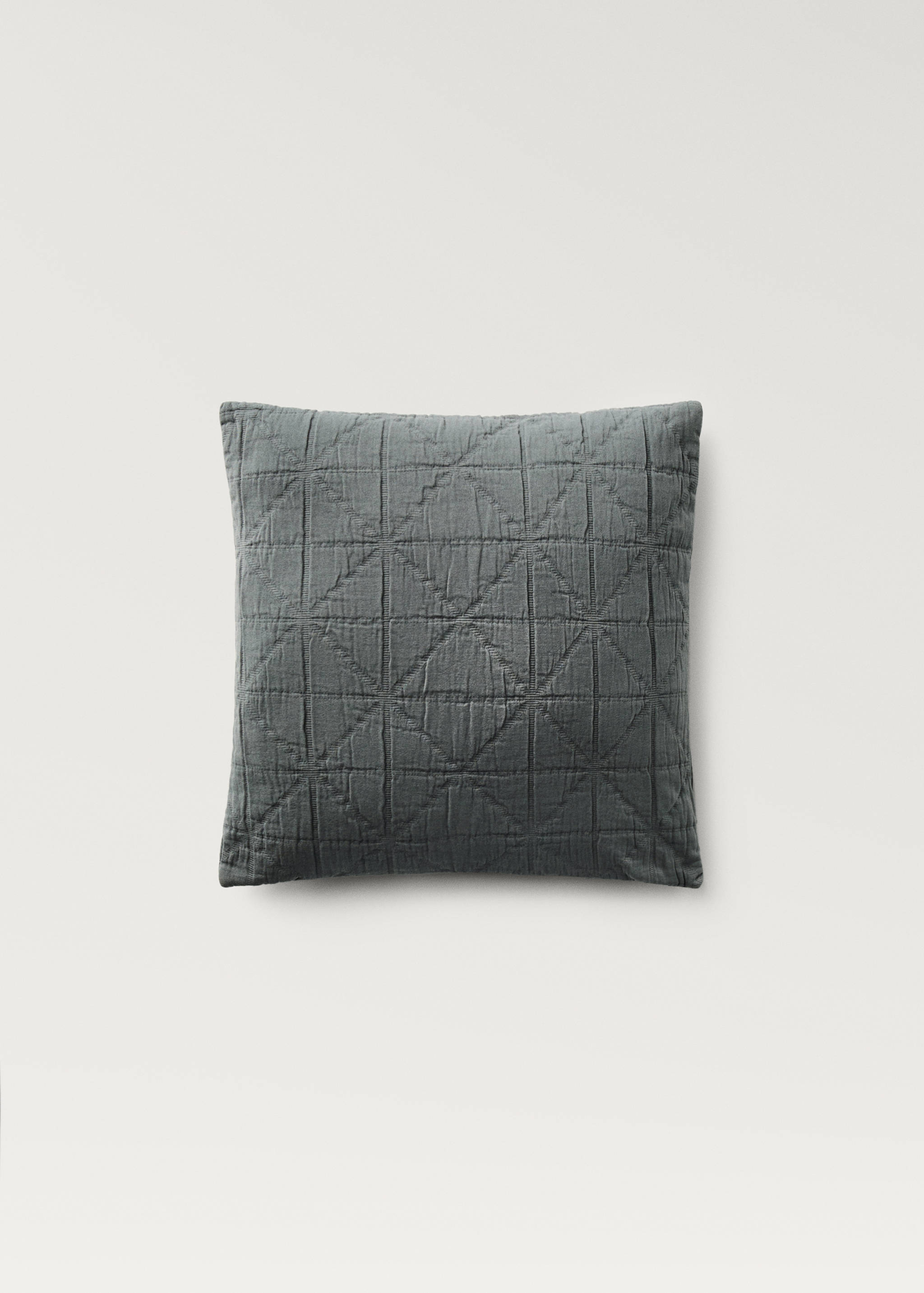 Children's cotton jacquard garment-dyed rhombus cushion cover 40x40 cm - Article without model