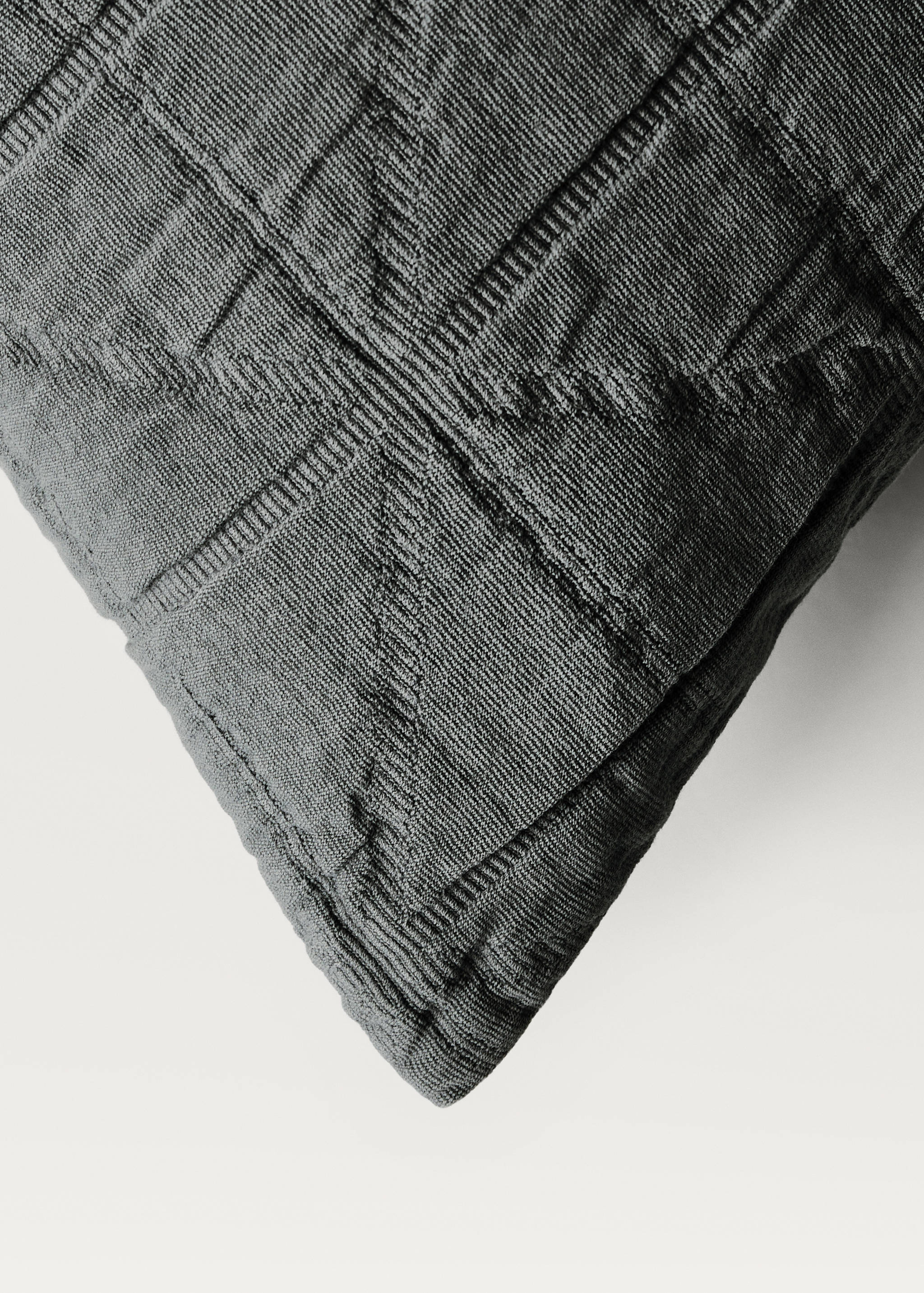 Children's cotton jacquard garment-dyed rhombus cushion cover 40x40 cm - Details of the article 1