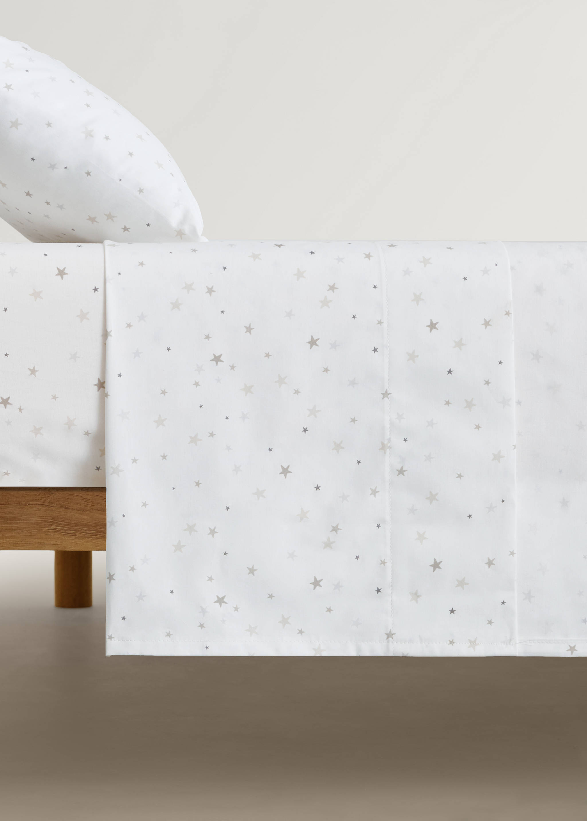 Bedrukt bovenlaken van perkalkatoen voor kinderbed 90 cm - Artikel zonder model