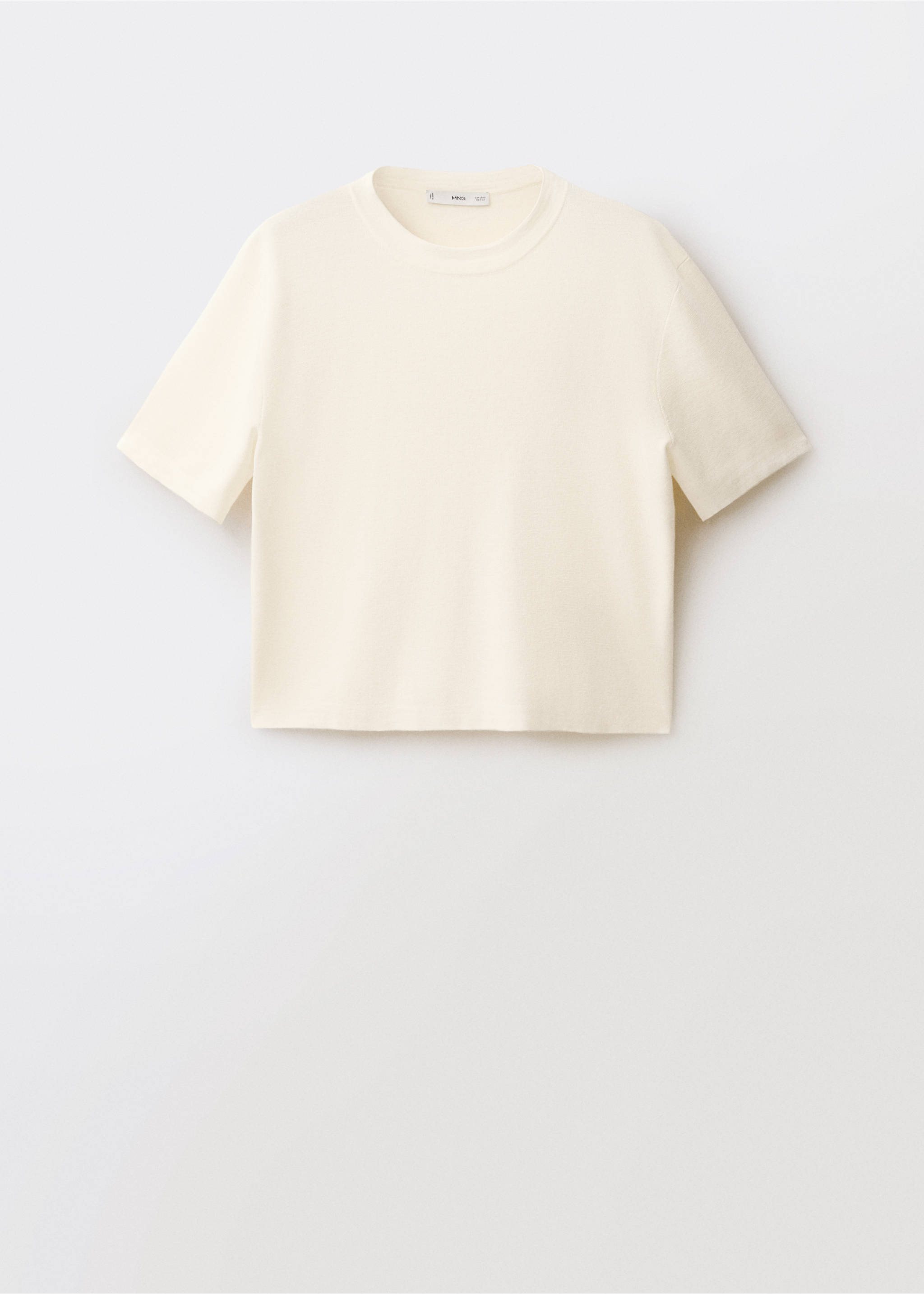 Short-sleeved wool-blend sweater - Article without model, Ecru. Ref: 87044089-00.