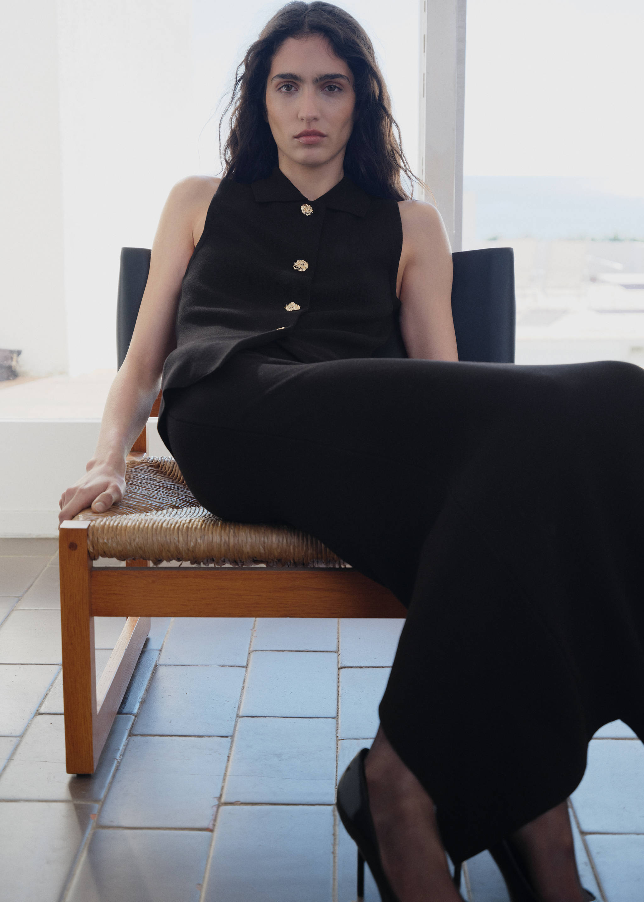 Fine knit midi skirt - Medium plane