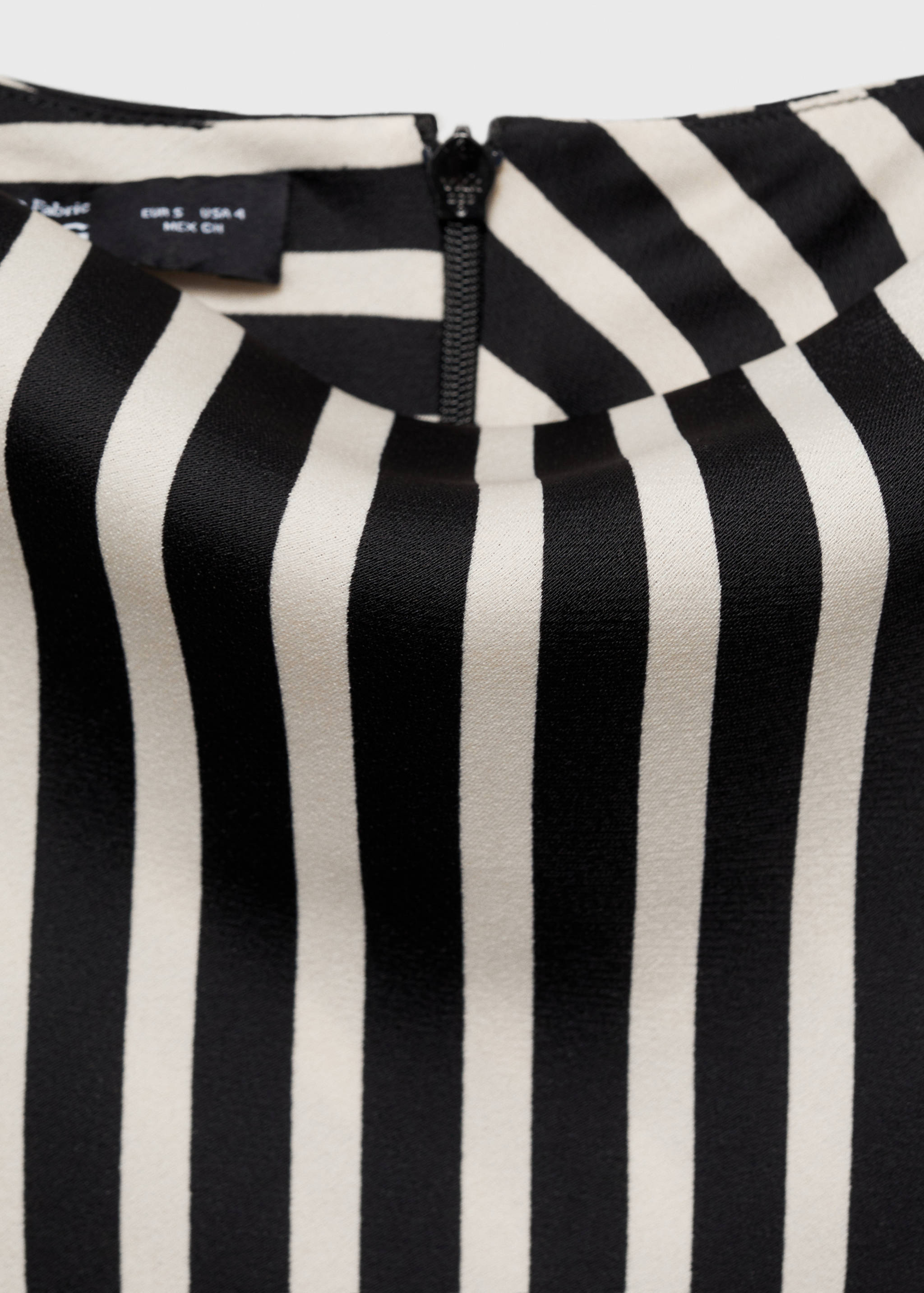 Striped perkins-neck blouse - Details of the article 8