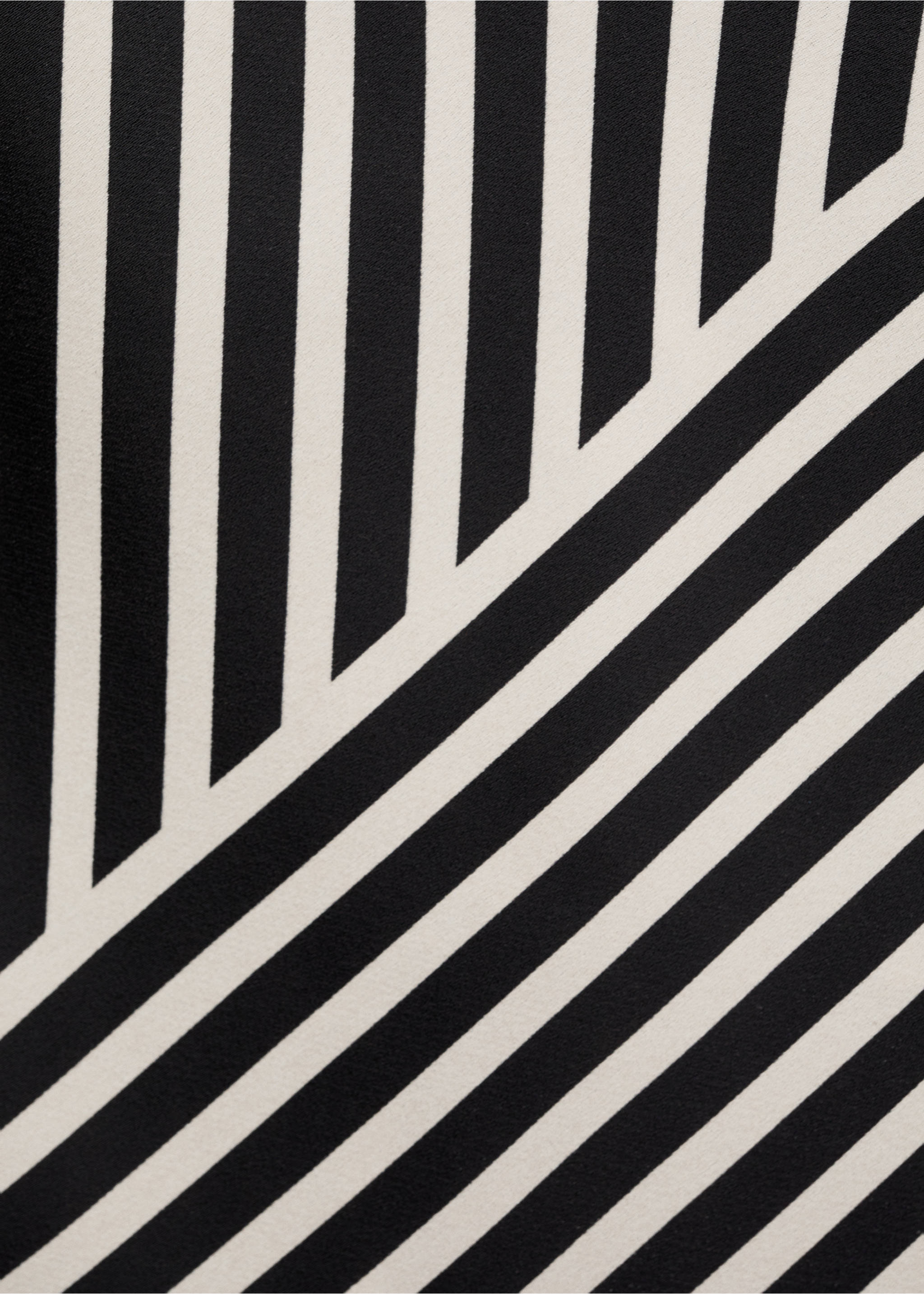 Striped perkins-neck blouse - Details of the article 0, Black. Ref: 87044091-00.