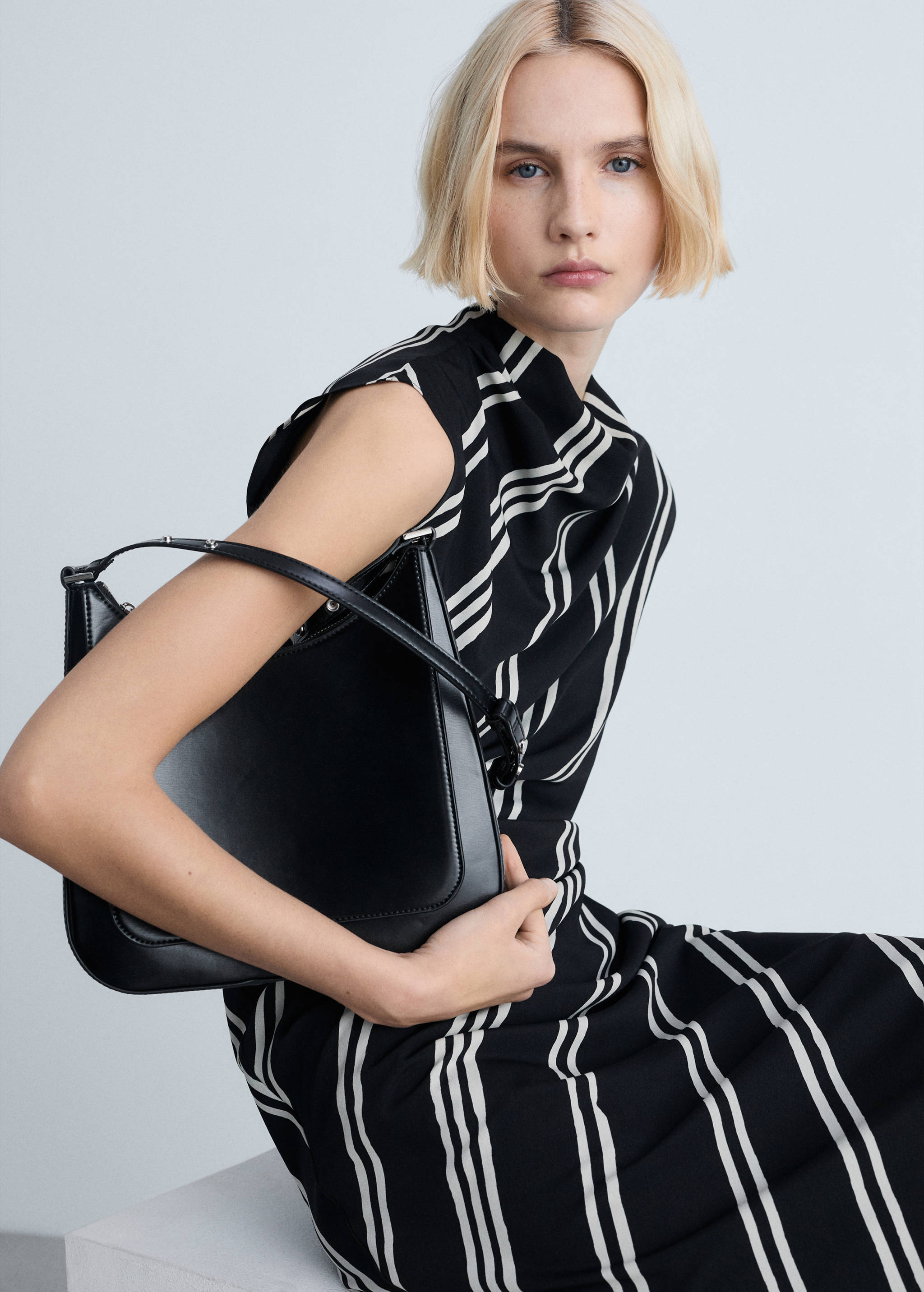 Stripe-print midi-dress - Medium plane