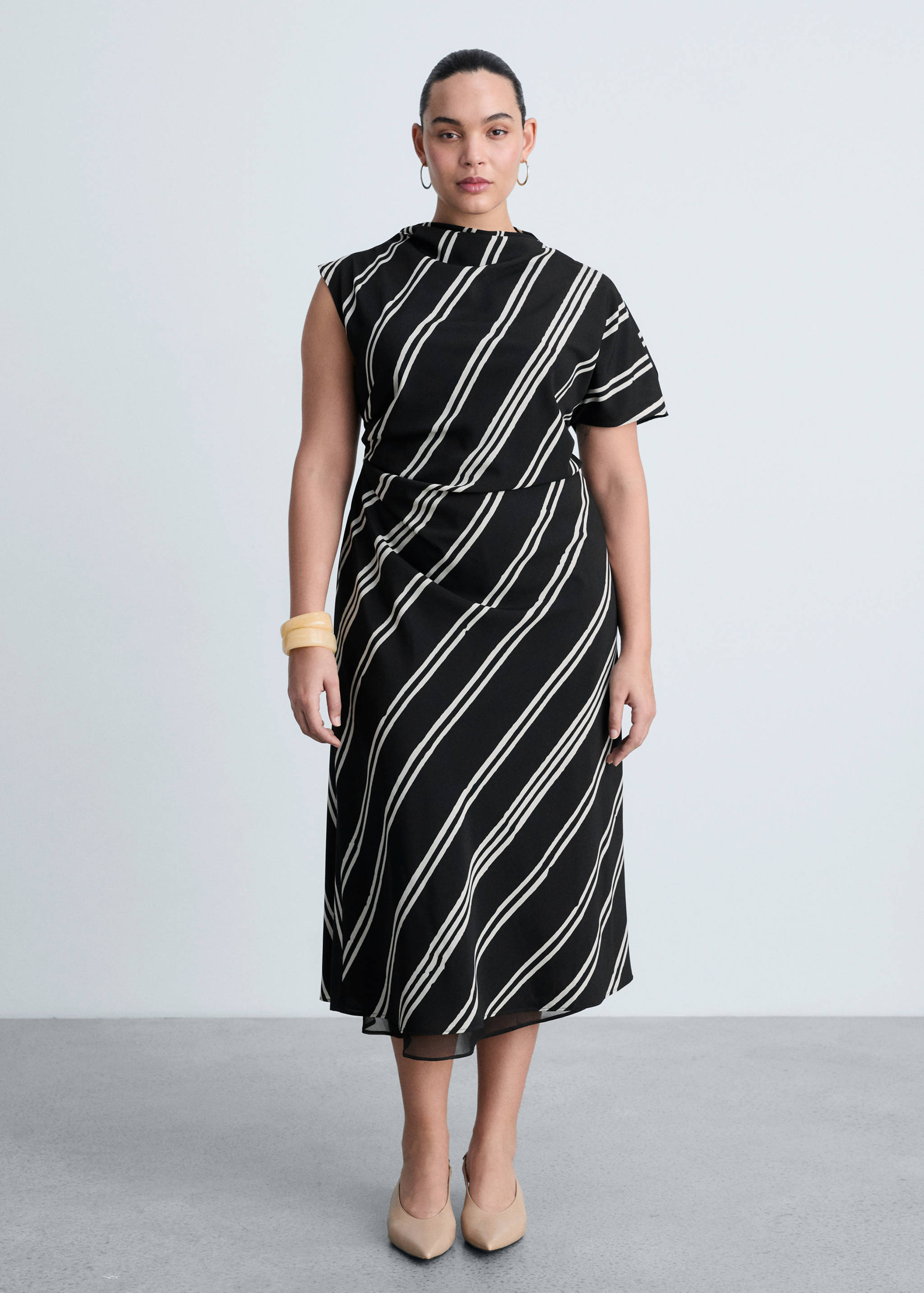 Stripe-print midi-dress - Details of the article 3