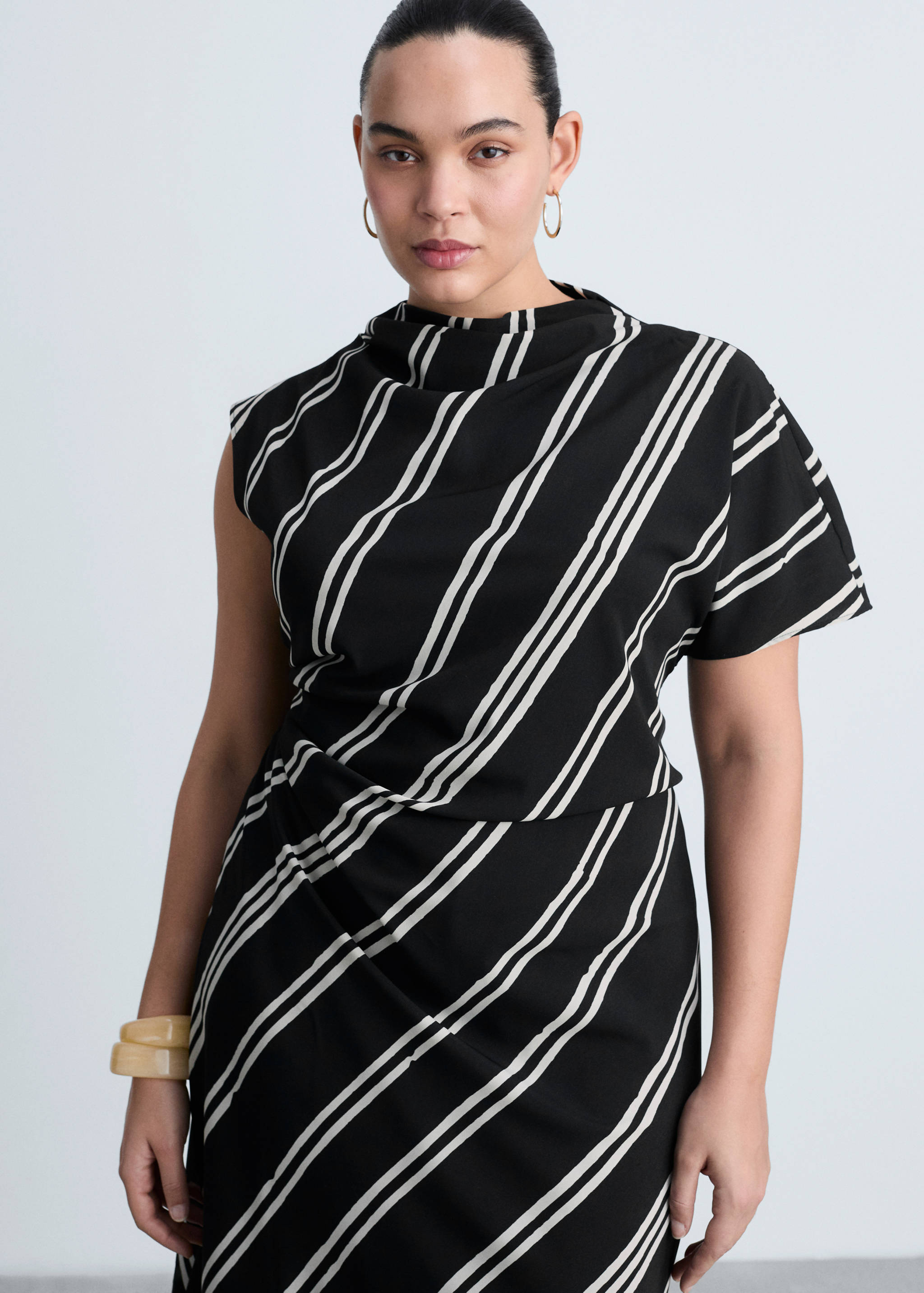 Stripe-print midi-dress - Details of the article 5