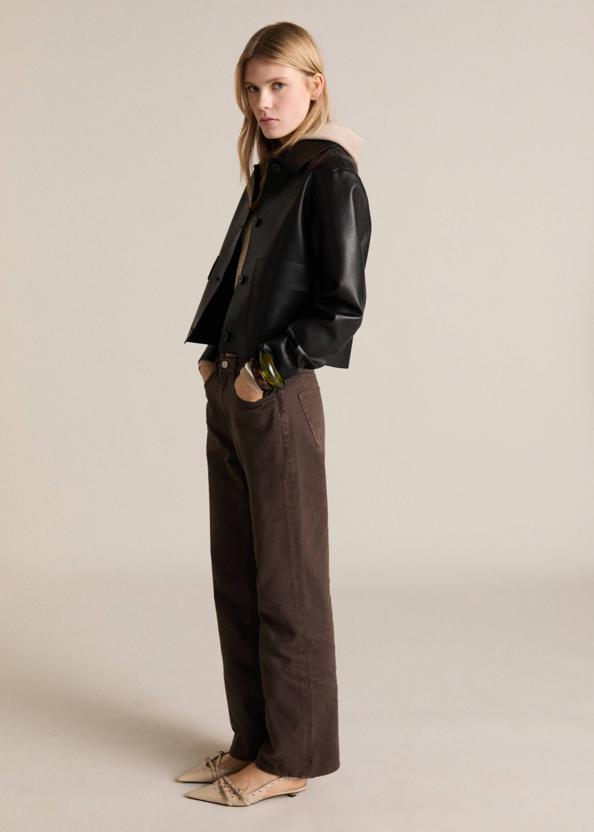 Jean droit taille haute - Plan général