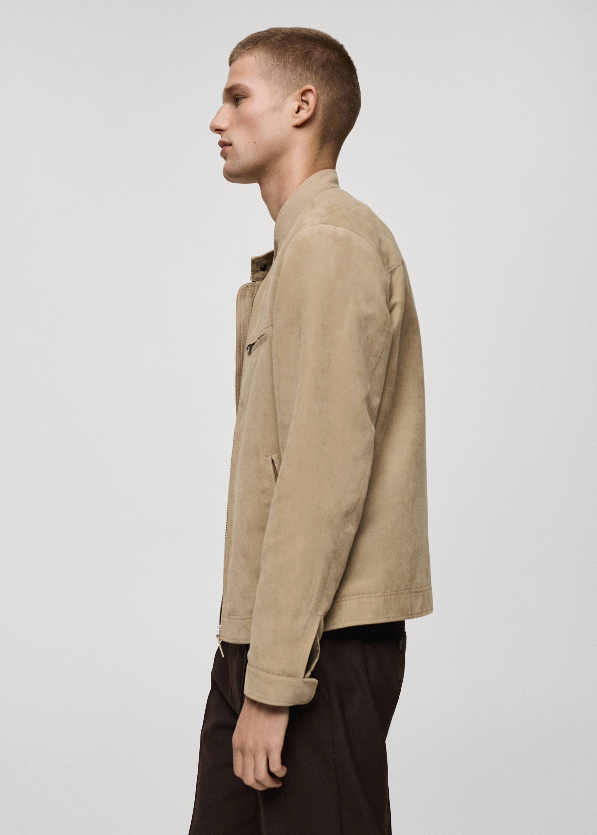 Suede-effect biker jacket - Details of the article 2