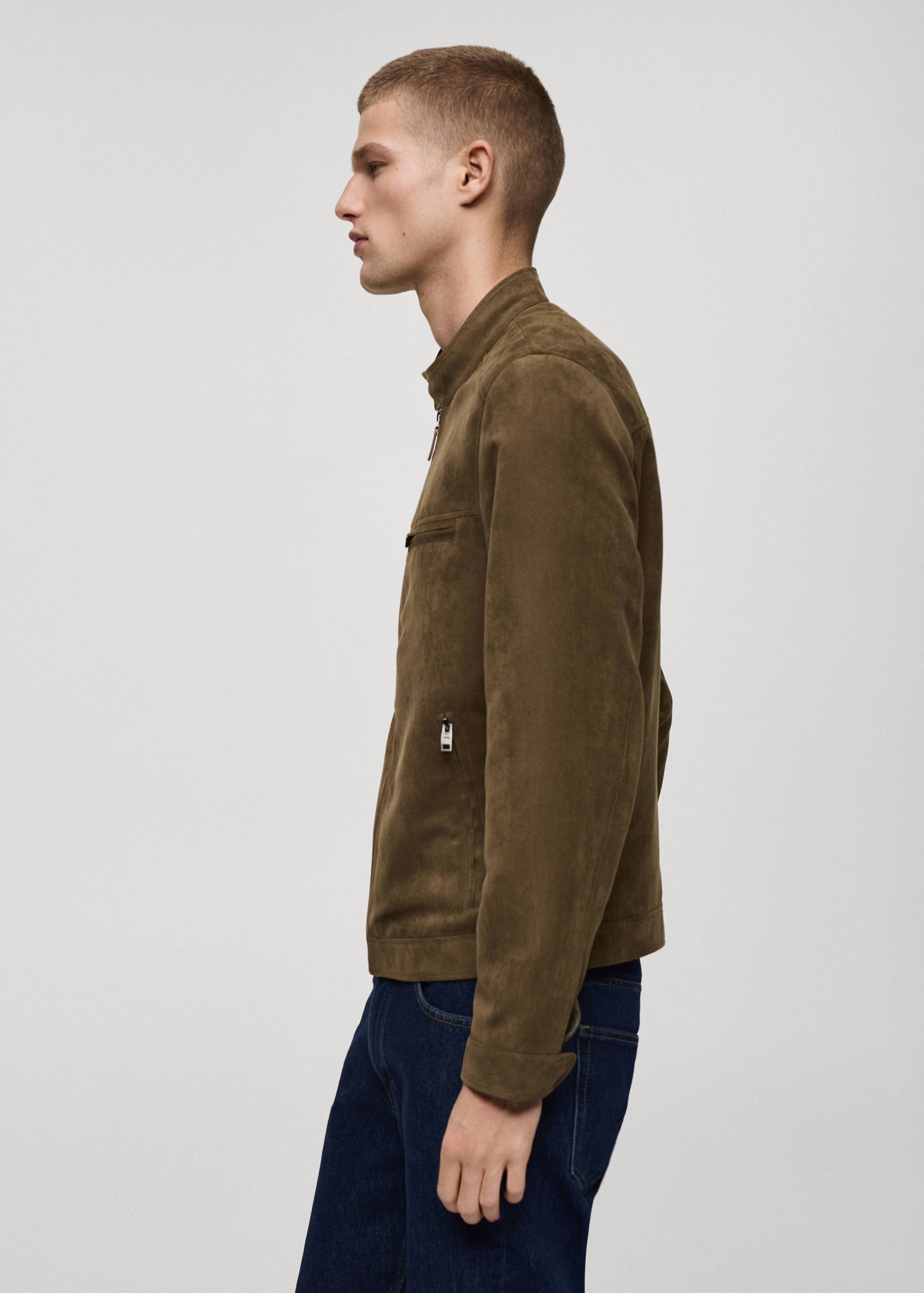 Suede-effect biker jacket - Details of the article 2