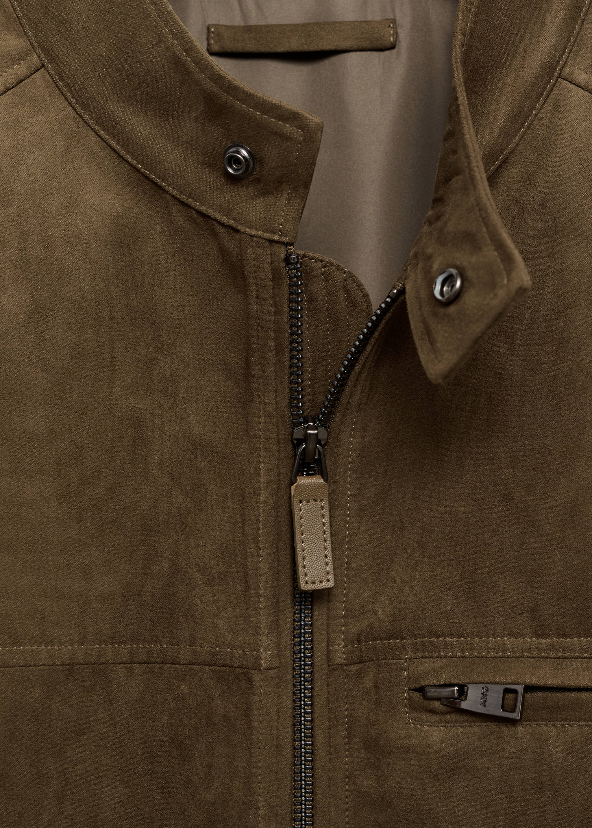 Suede-effect biker jacket - Details of the article 8