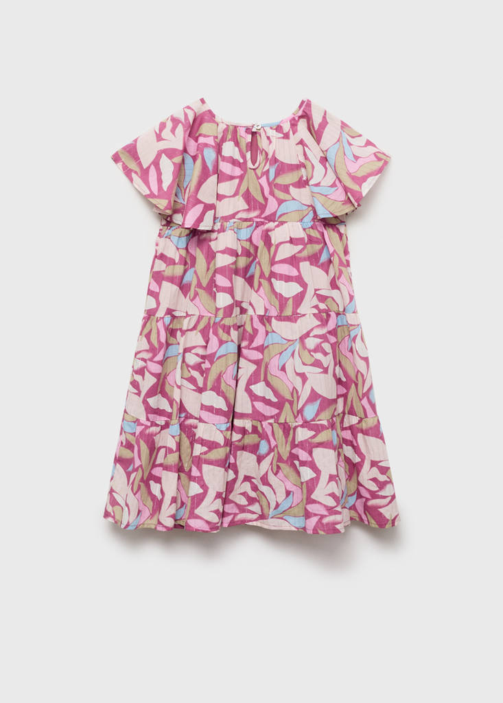 Printed short dress — Purple