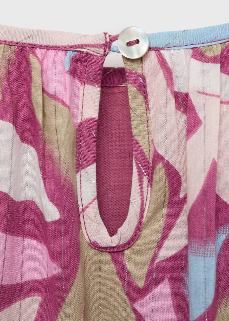 Printed short dress — Purple