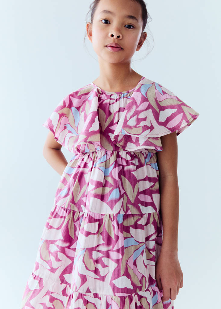 Printed short dress — Purple