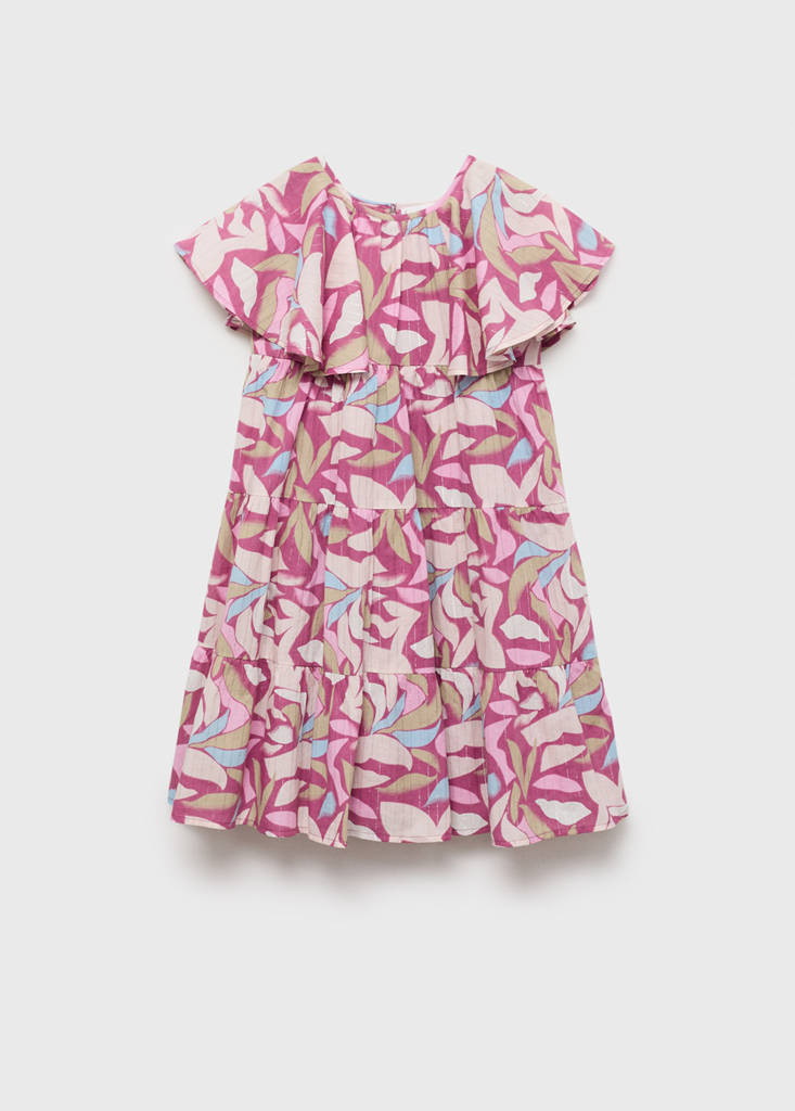 Printed short dress — Purple