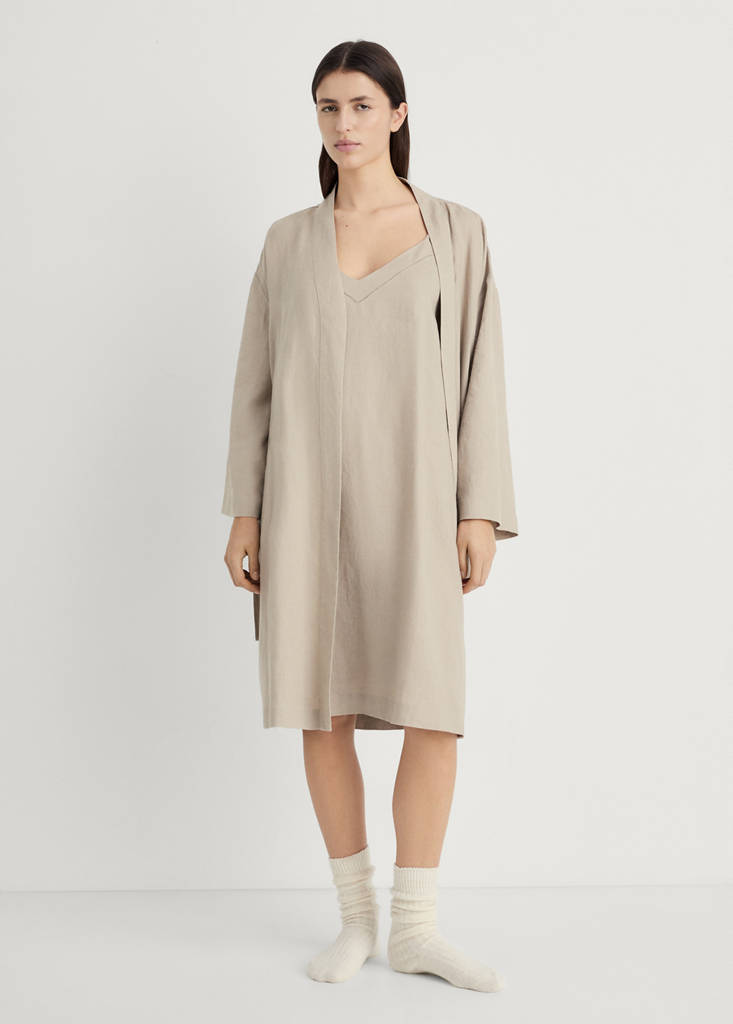 Linen nightgown — Sand
