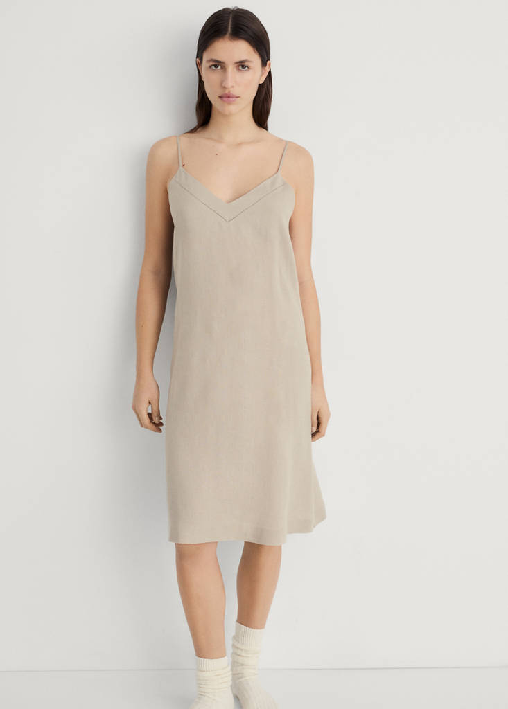 Linen nightgown — Sand