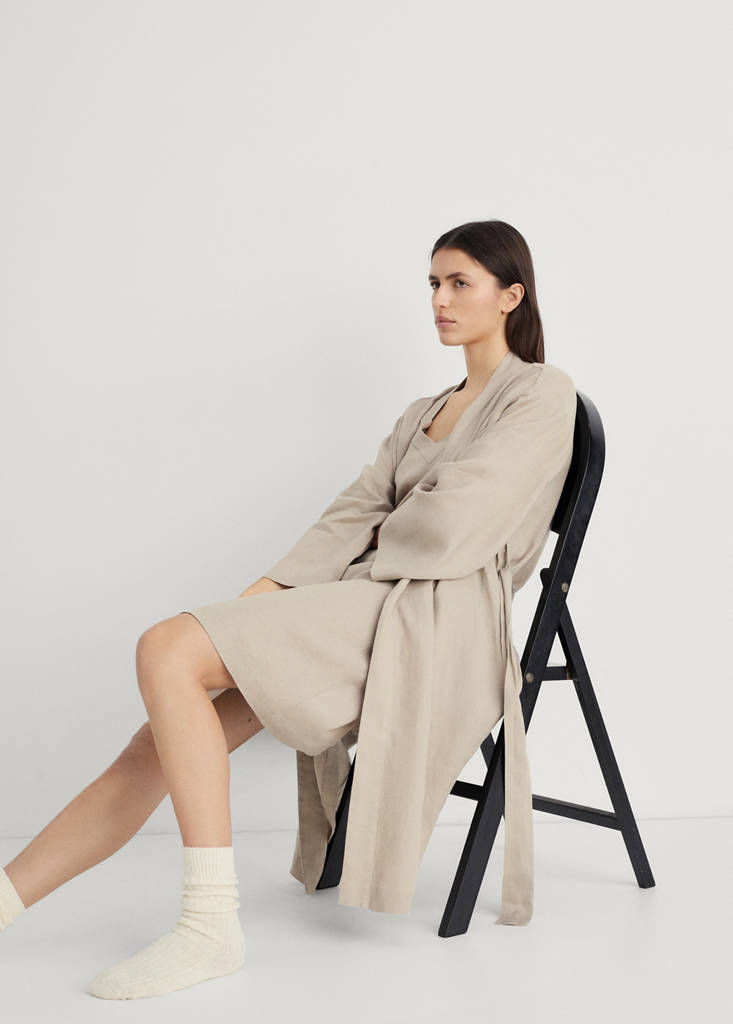 Linen nightgown — Sand