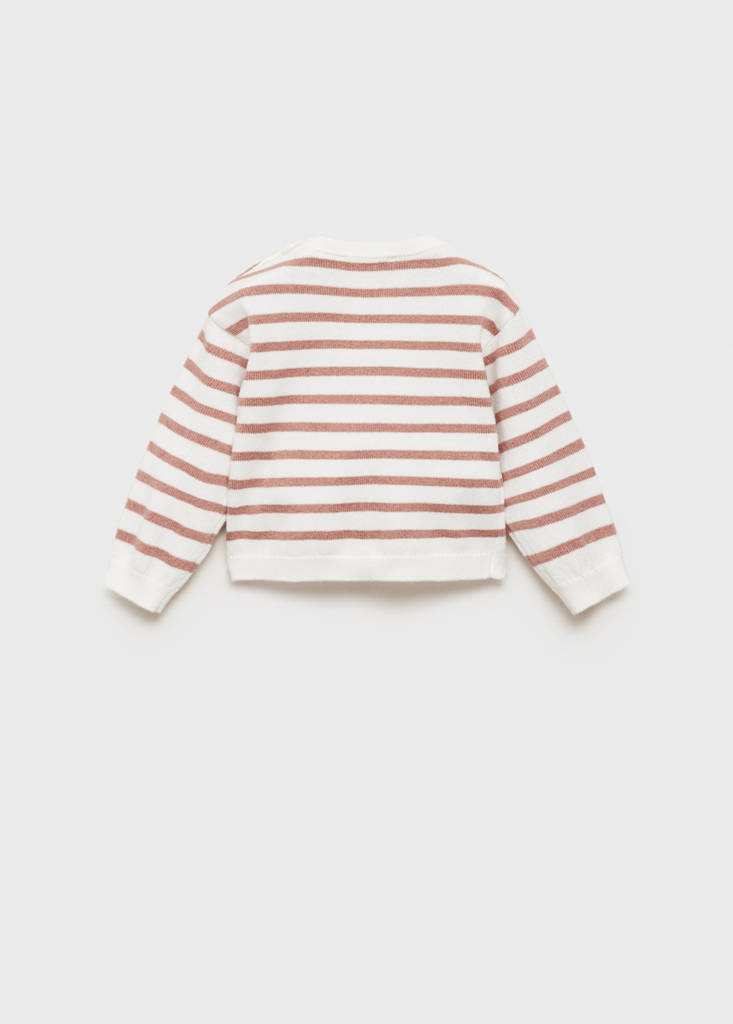 Knit striped sweater — Pink