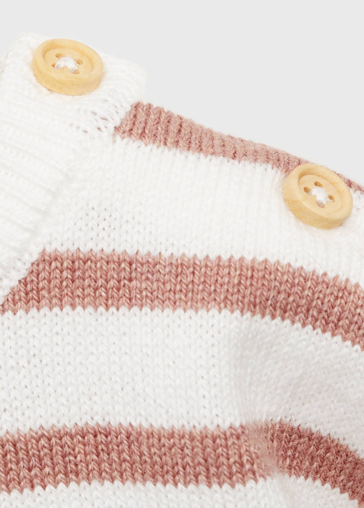 Knit striped sweater — Pink