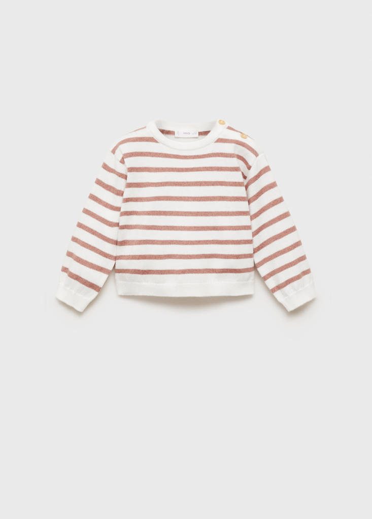 Knit striped sweater — Pink