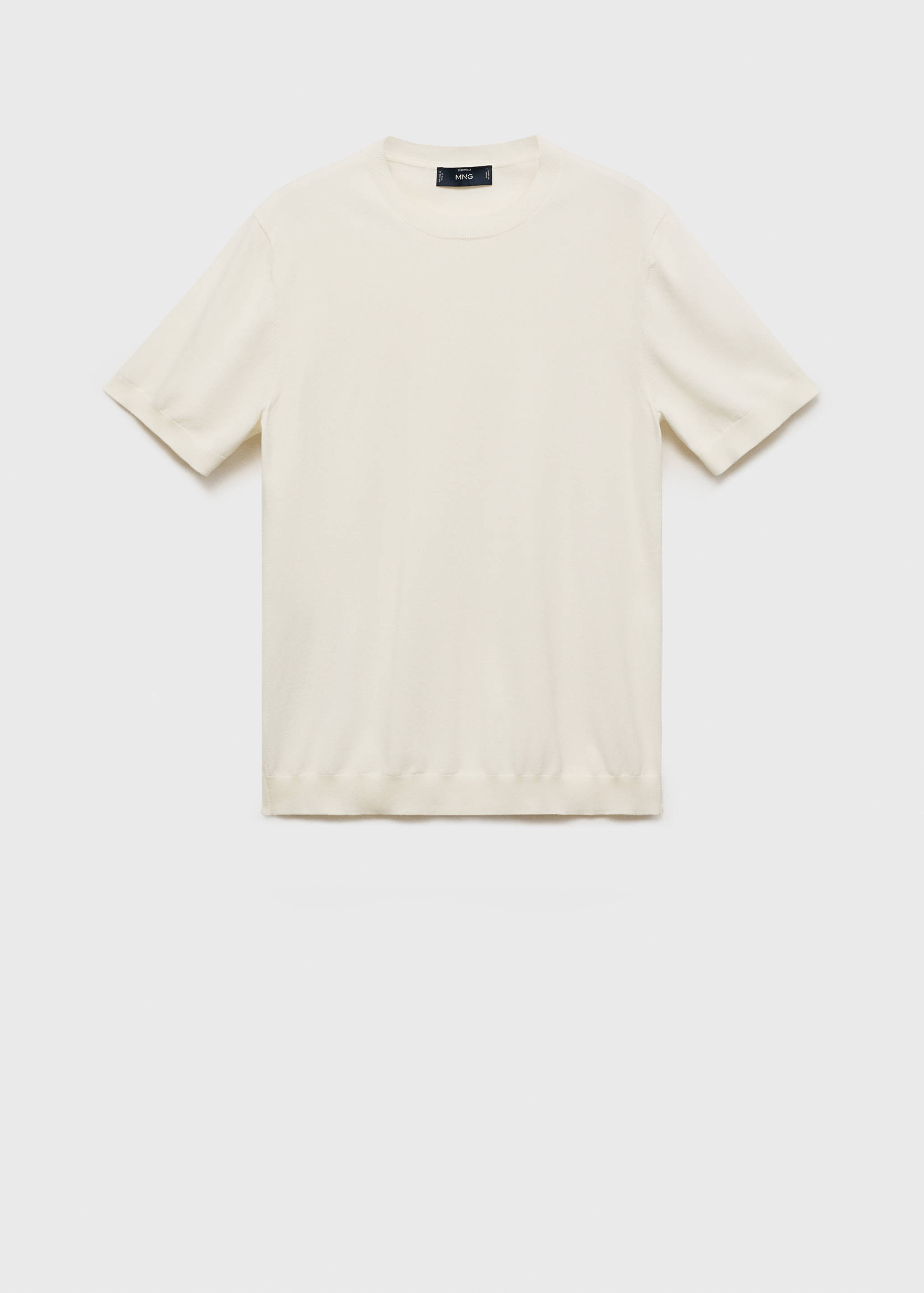 Cotton fine-knit t-shirt - Article without model