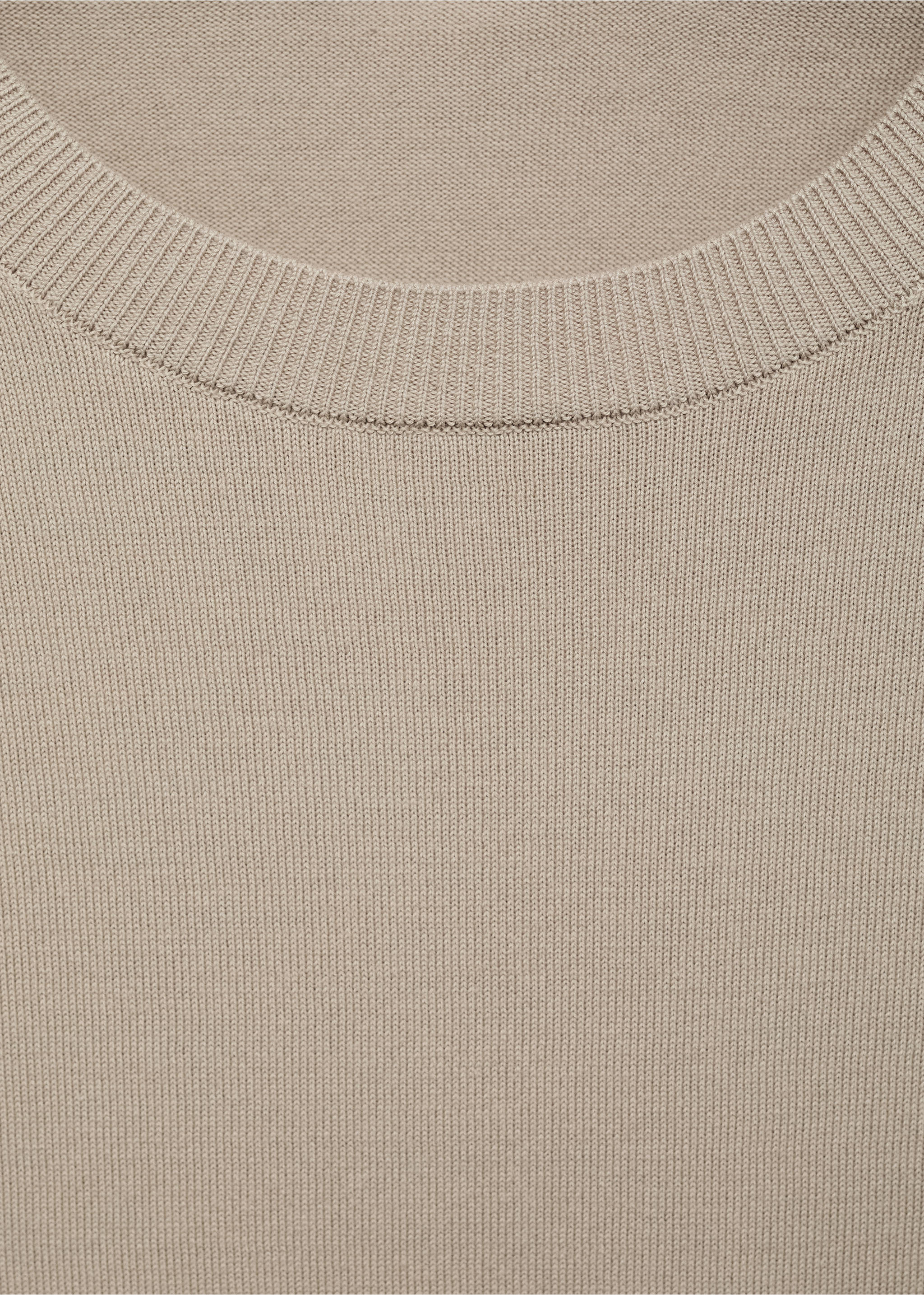 Fijngebreid katoenen T-shirt - Detail van het artikel 8, IJsgrijs. Ref: 87044410-00.