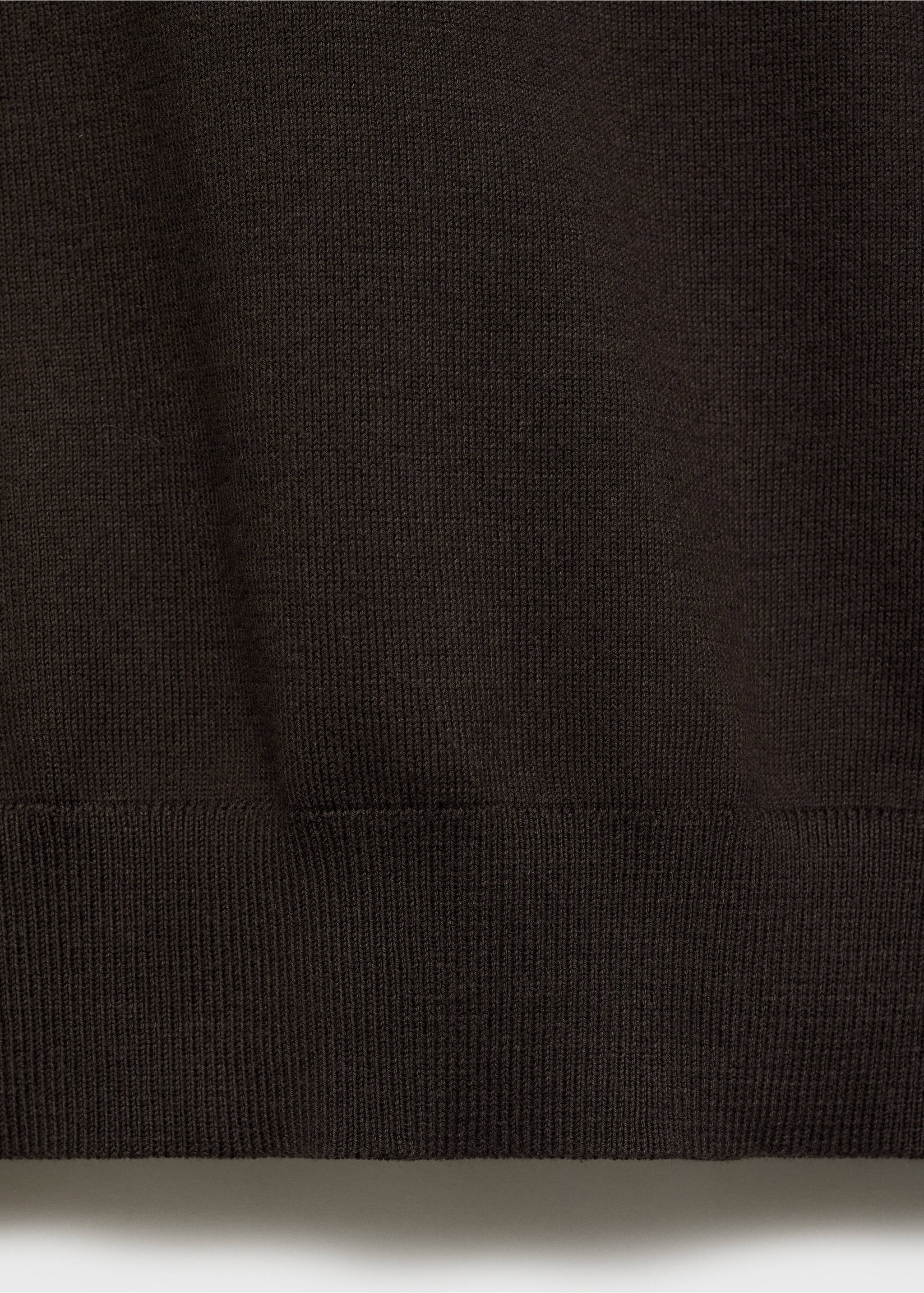 Fijngebreid katoenen T-shirt - Detail van het artikel 0, Chocoladebruin. Ref: 87044410-00.