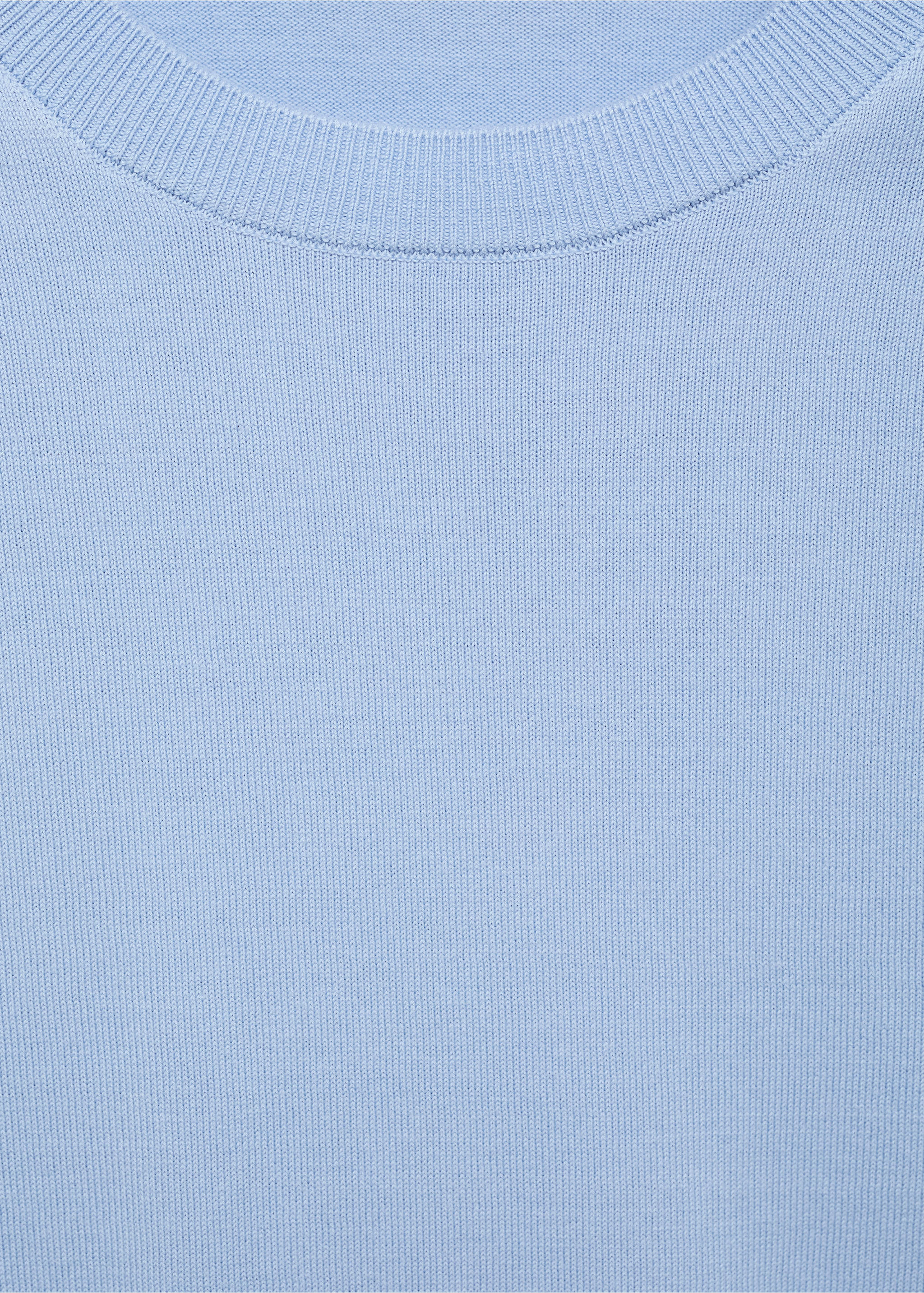 Fijngebreid katoenen T-shirt - Detail van het artikel 8, Hemelsblauw. Ref: 87044410-00.