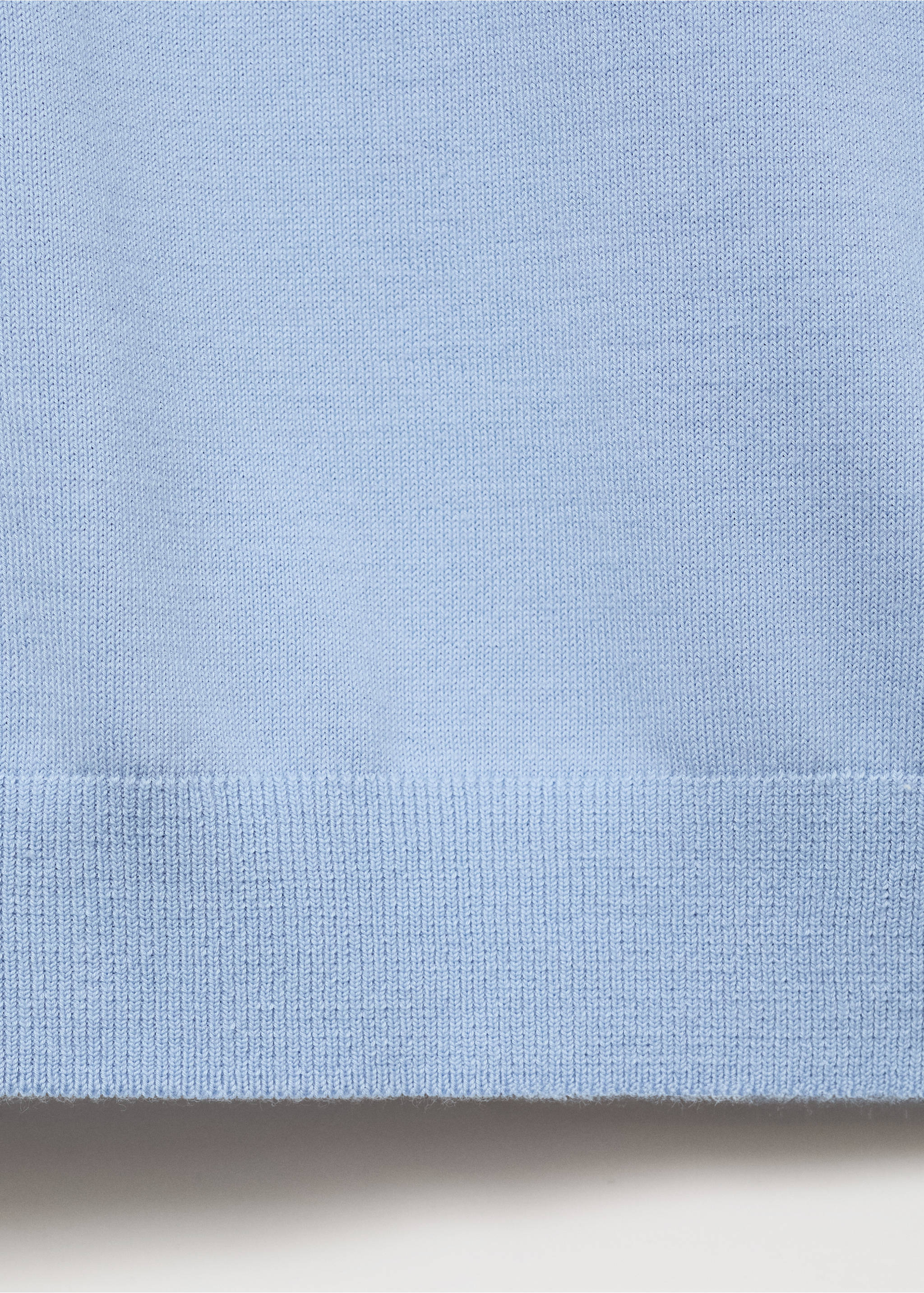 Fijngebreid katoenen T-shirt - Detail van het artikel 0, Hemelsblauw. Ref: 87044410-00.