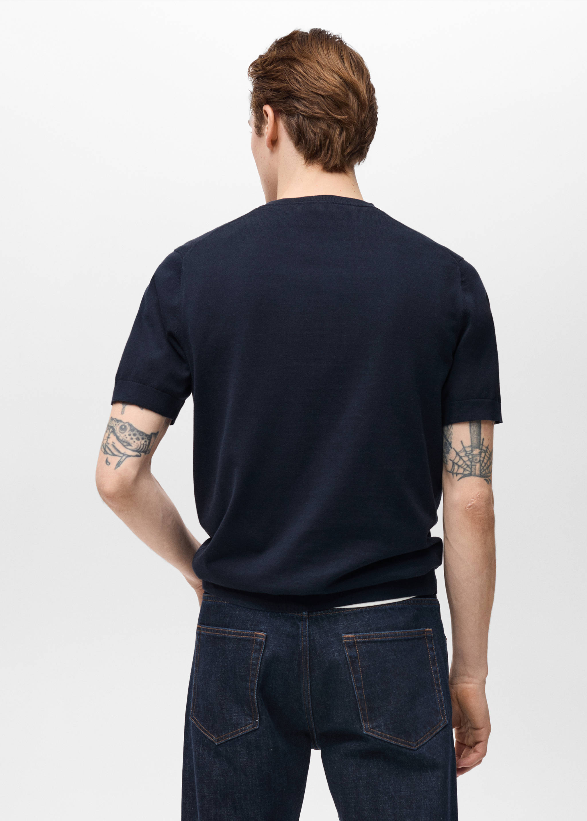 T-shirt maille fine coton - Verso de l’article