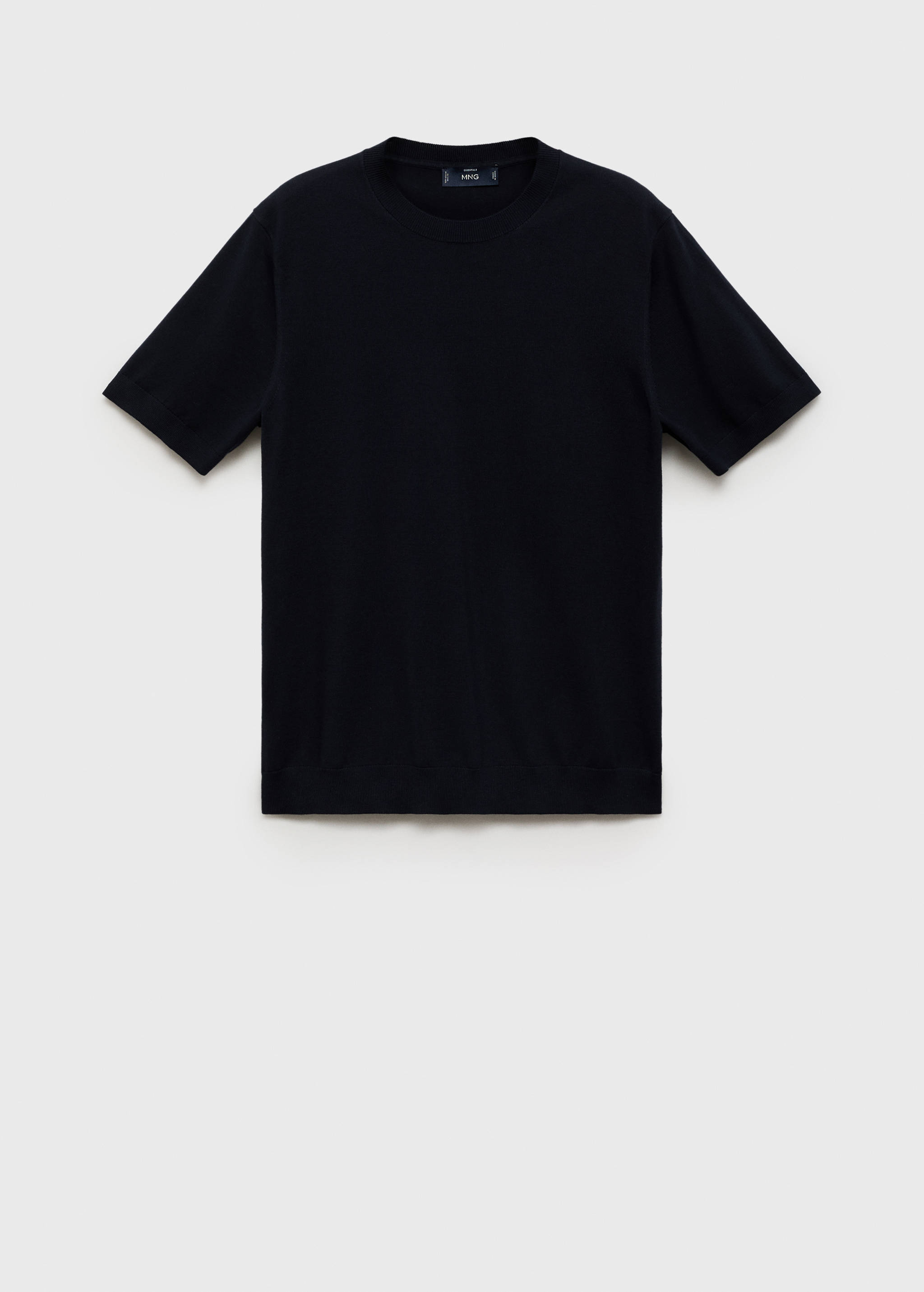 Cotton fine-knit t-shirt - Article without model