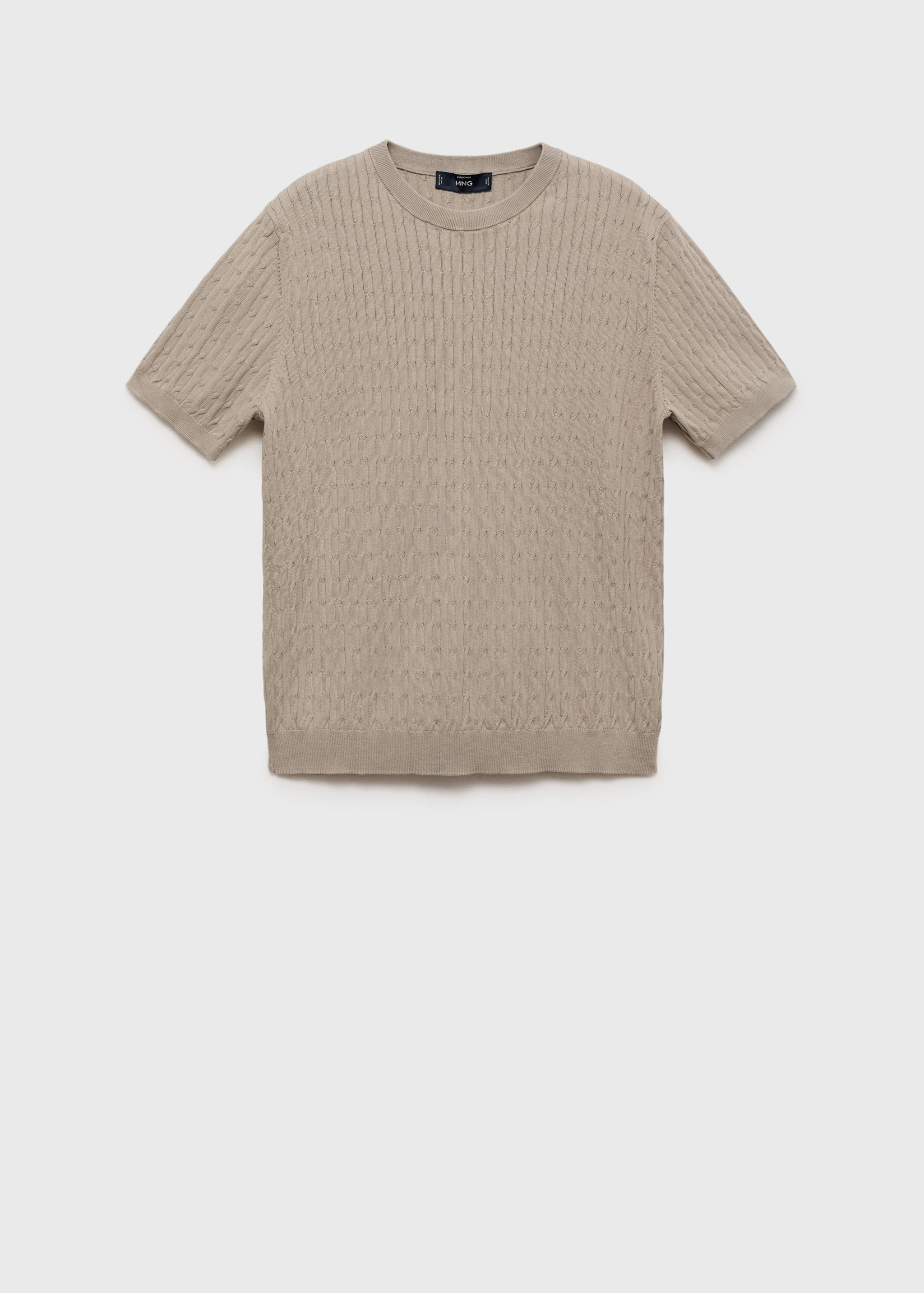 Braided fine-knit t-shirt - Article without model