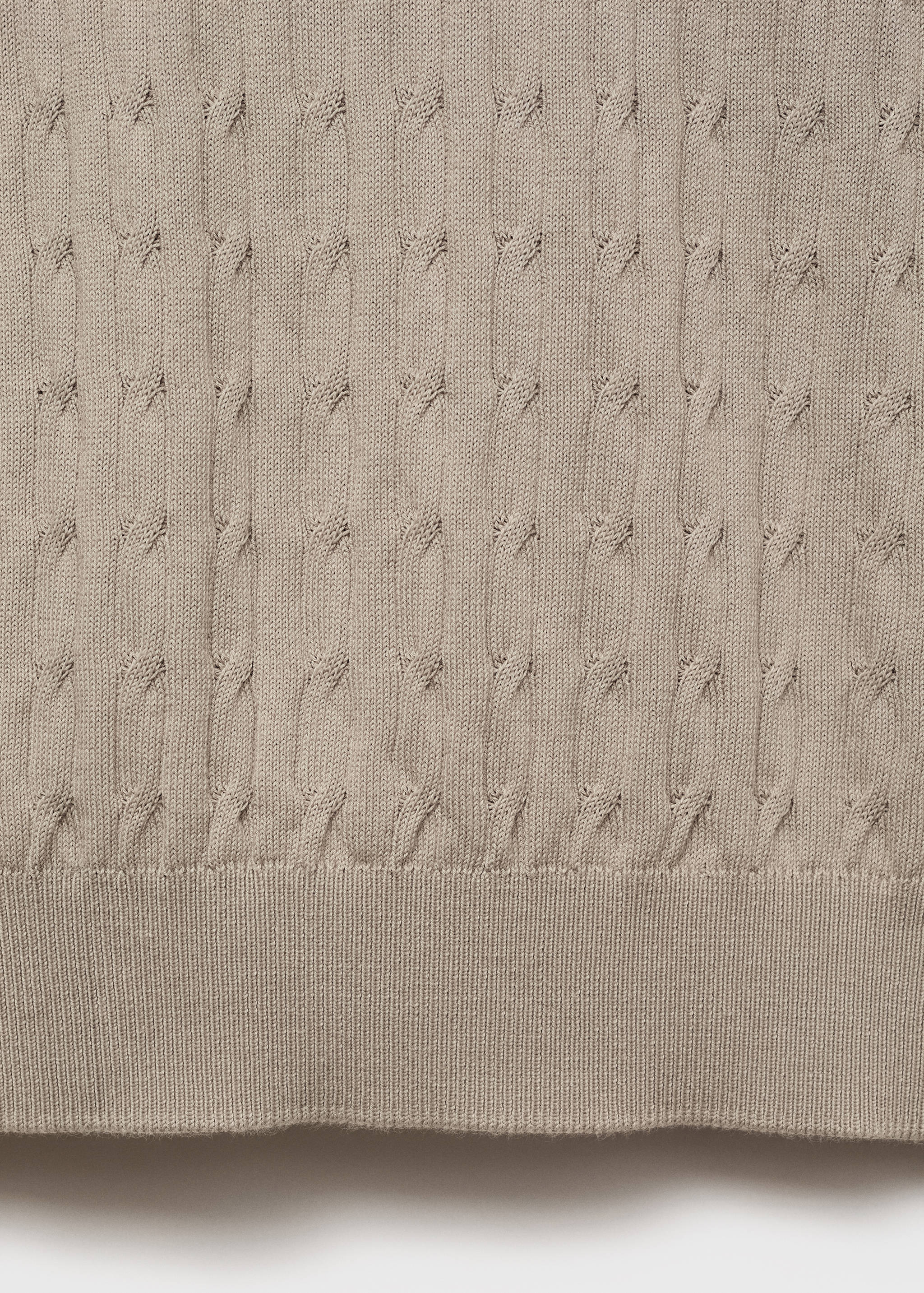 Braided fine-knit t-shirt - Details of the article 0