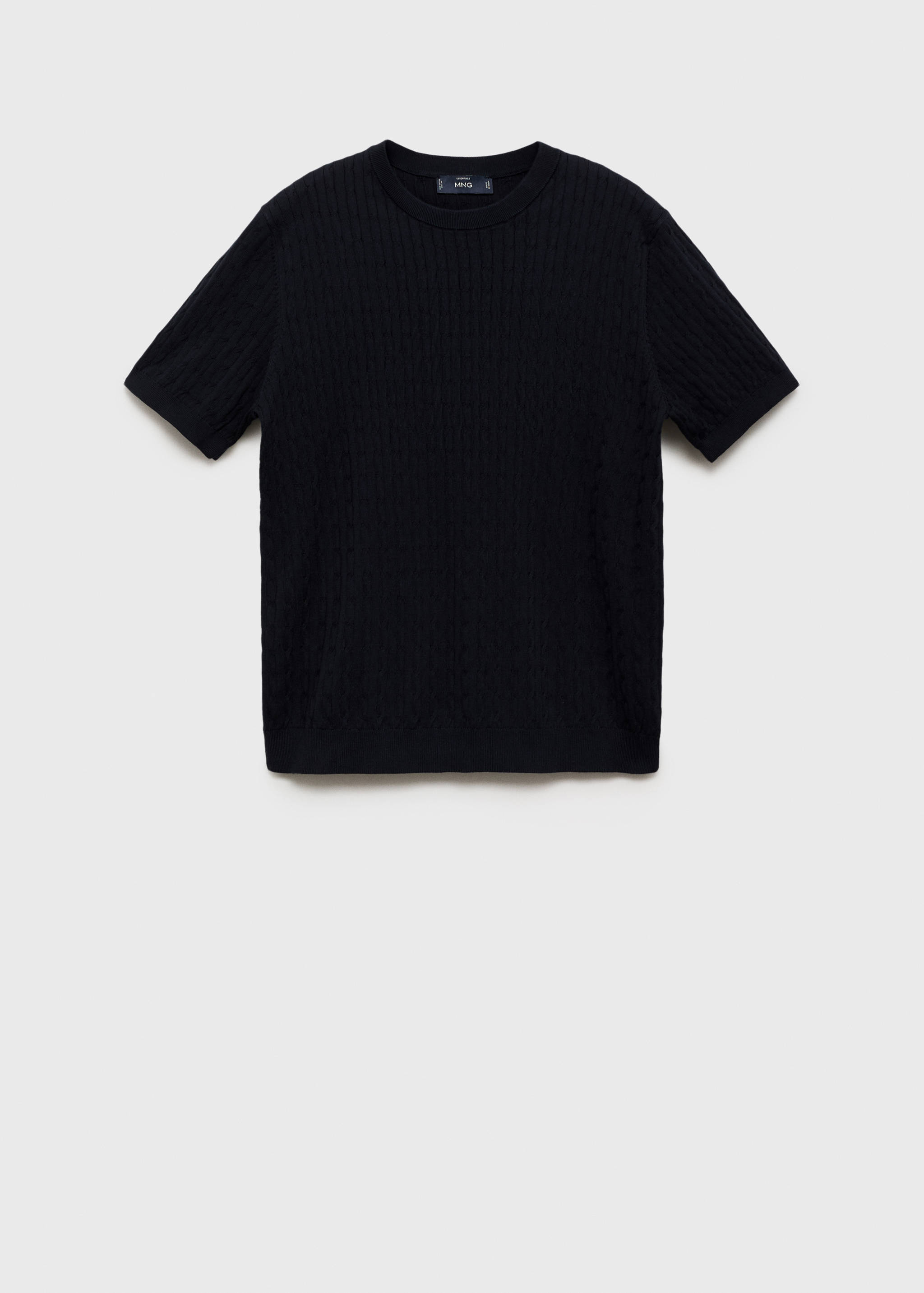 Braided fine-knit t-shirt - Article without model