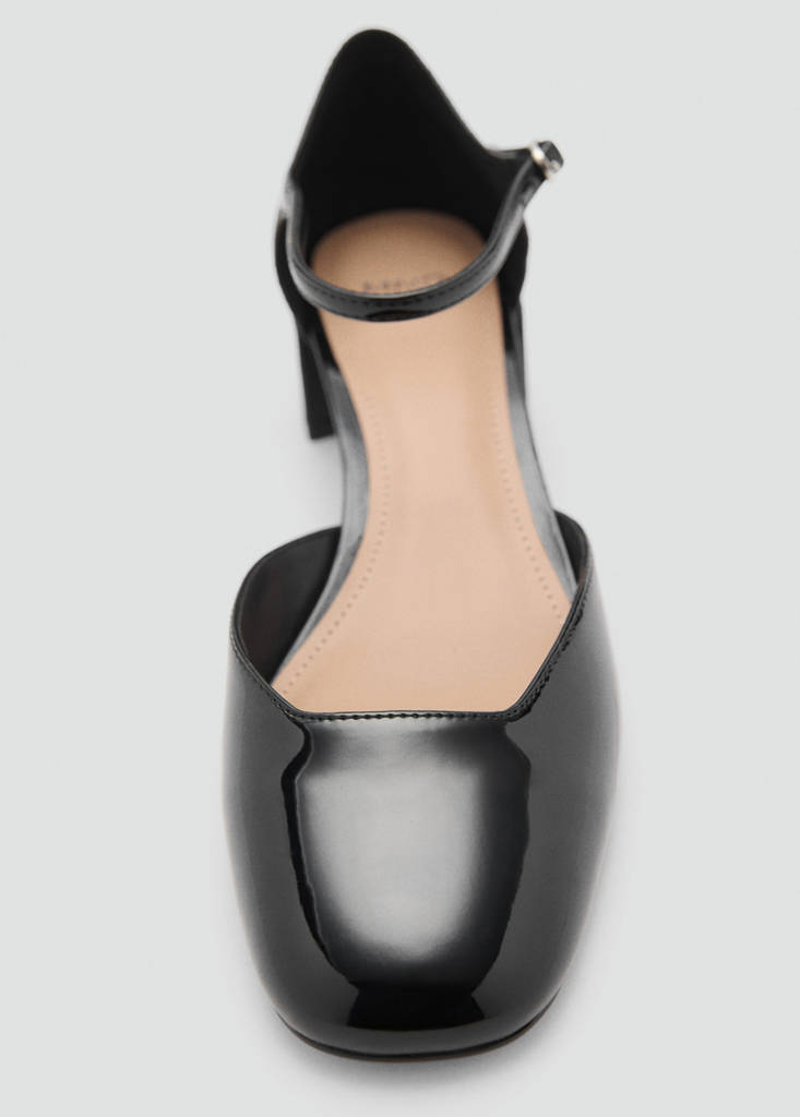 Patent heeled shoes — Black