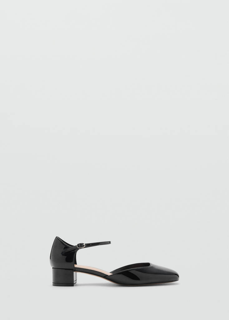 Patent heeled shoes — Black