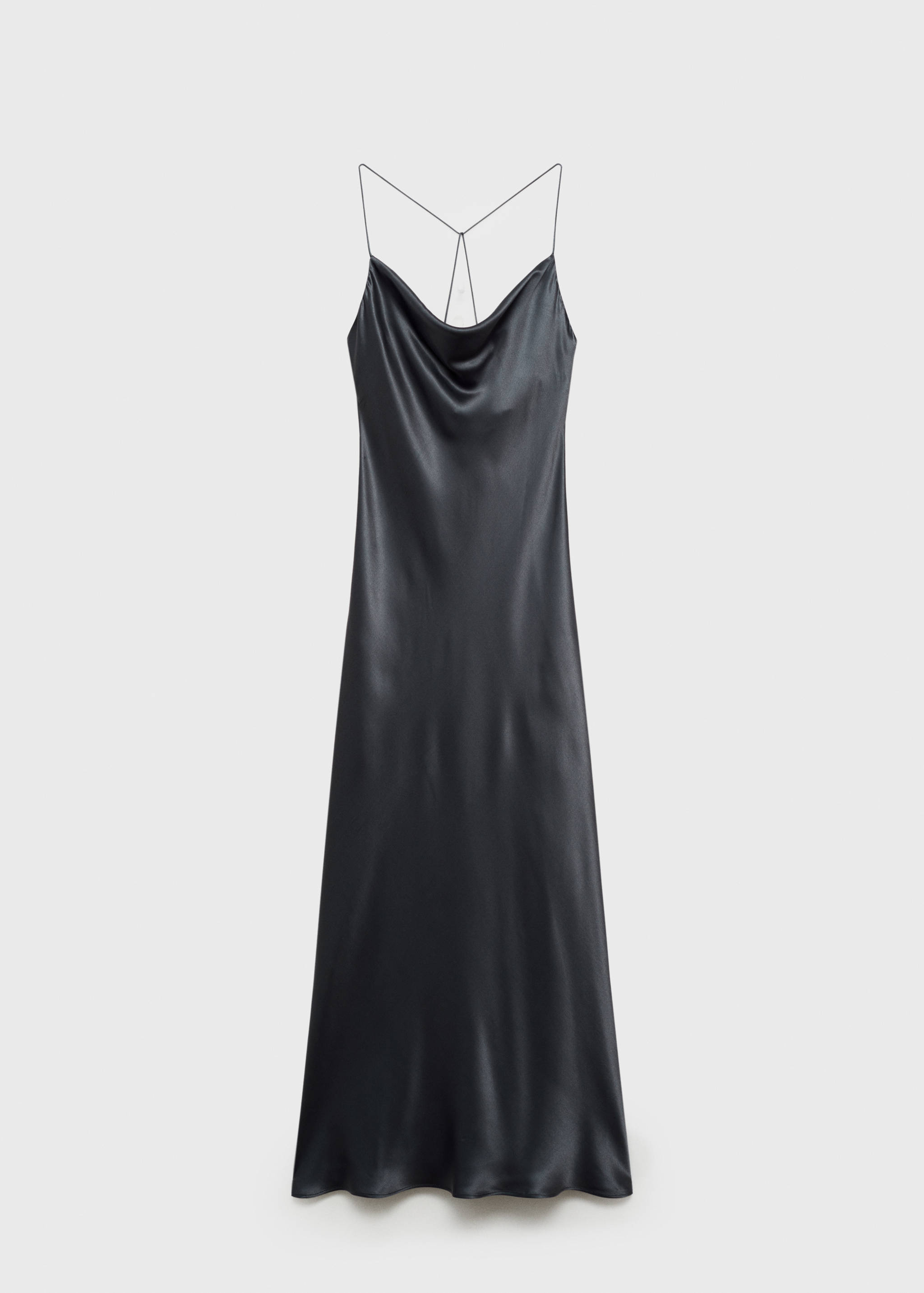 Silk dress with draped neckline - Article without model