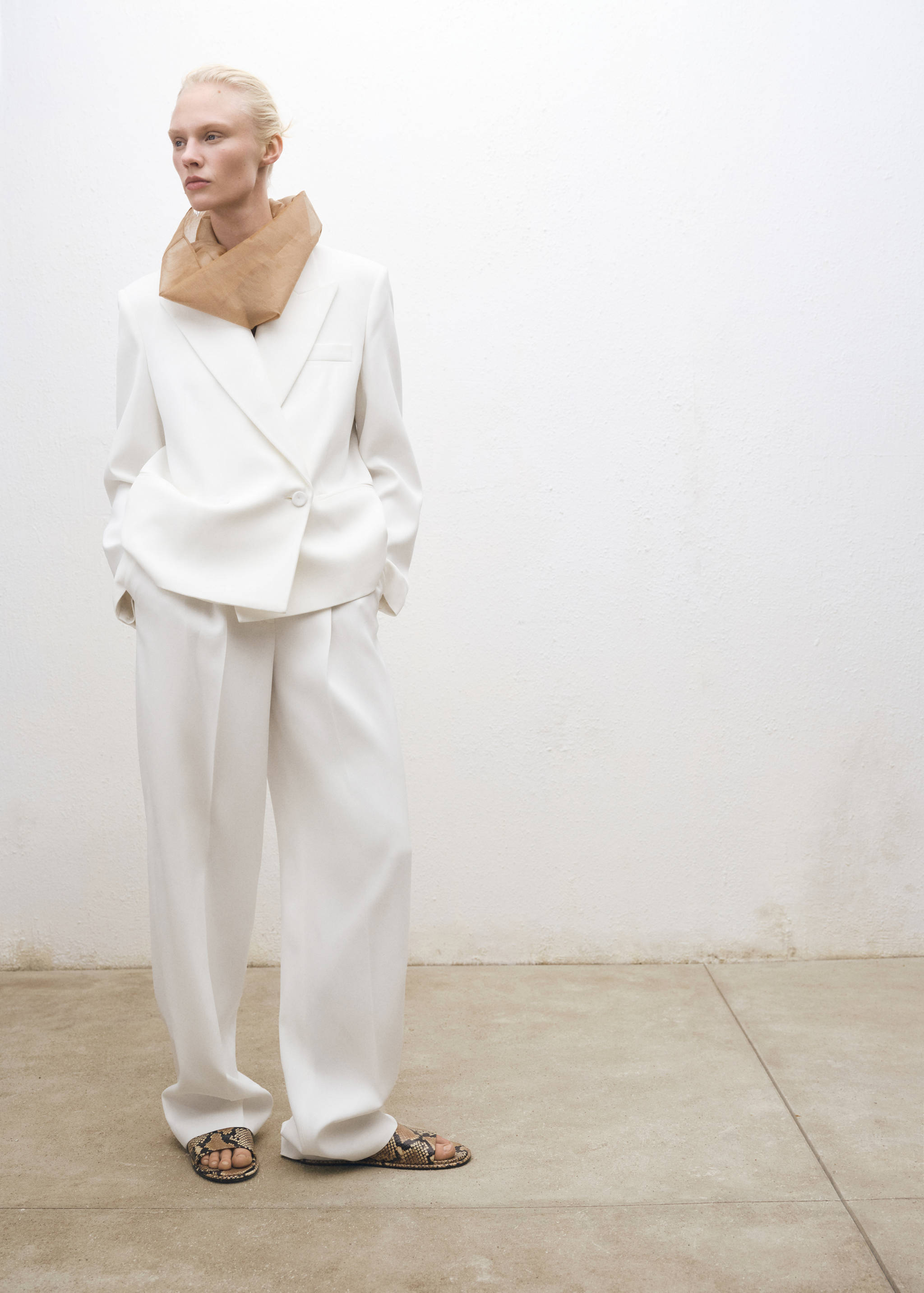 Wide leg suit trousers - General plane