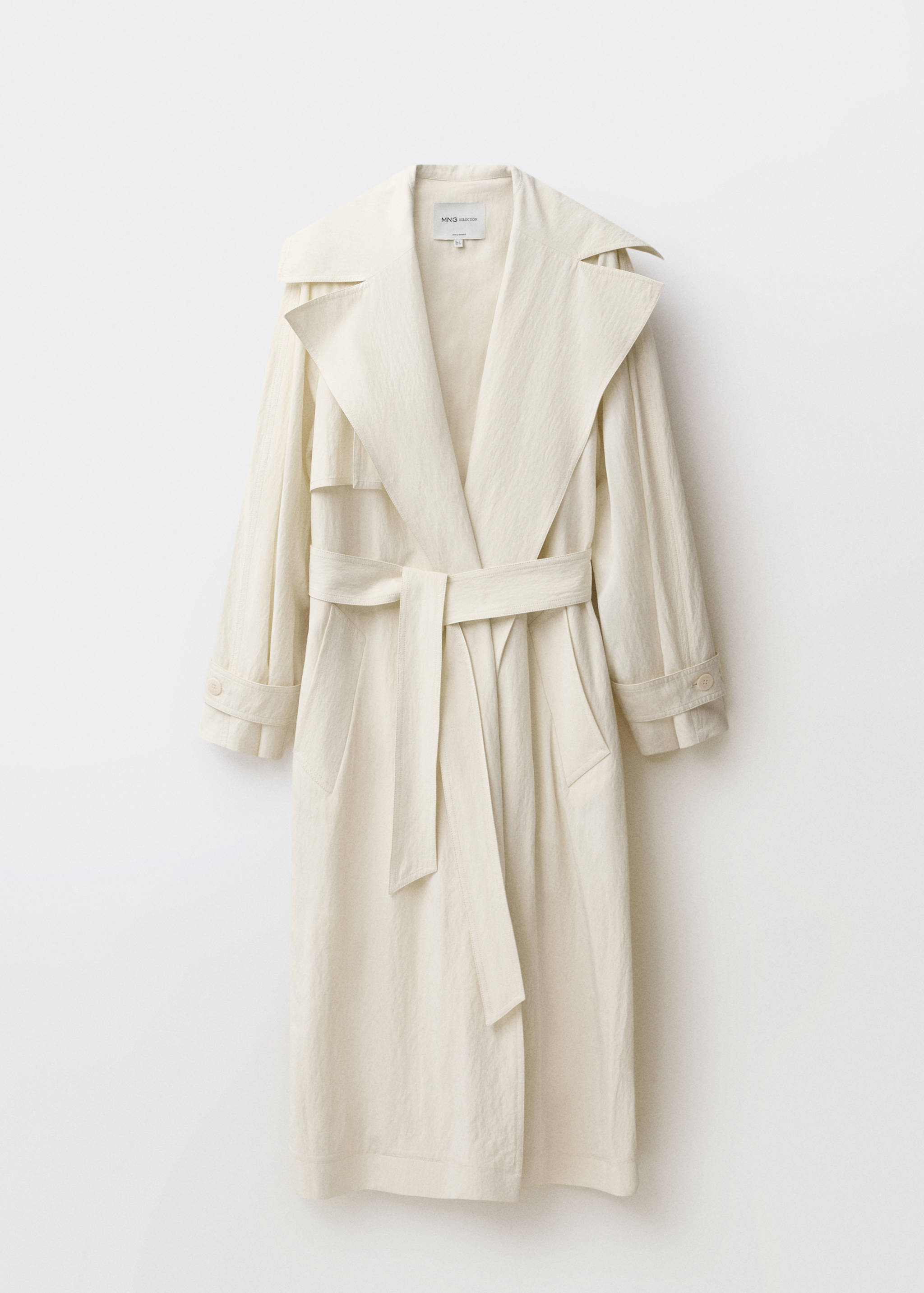 Oversized trench coat with lapels - Article without model