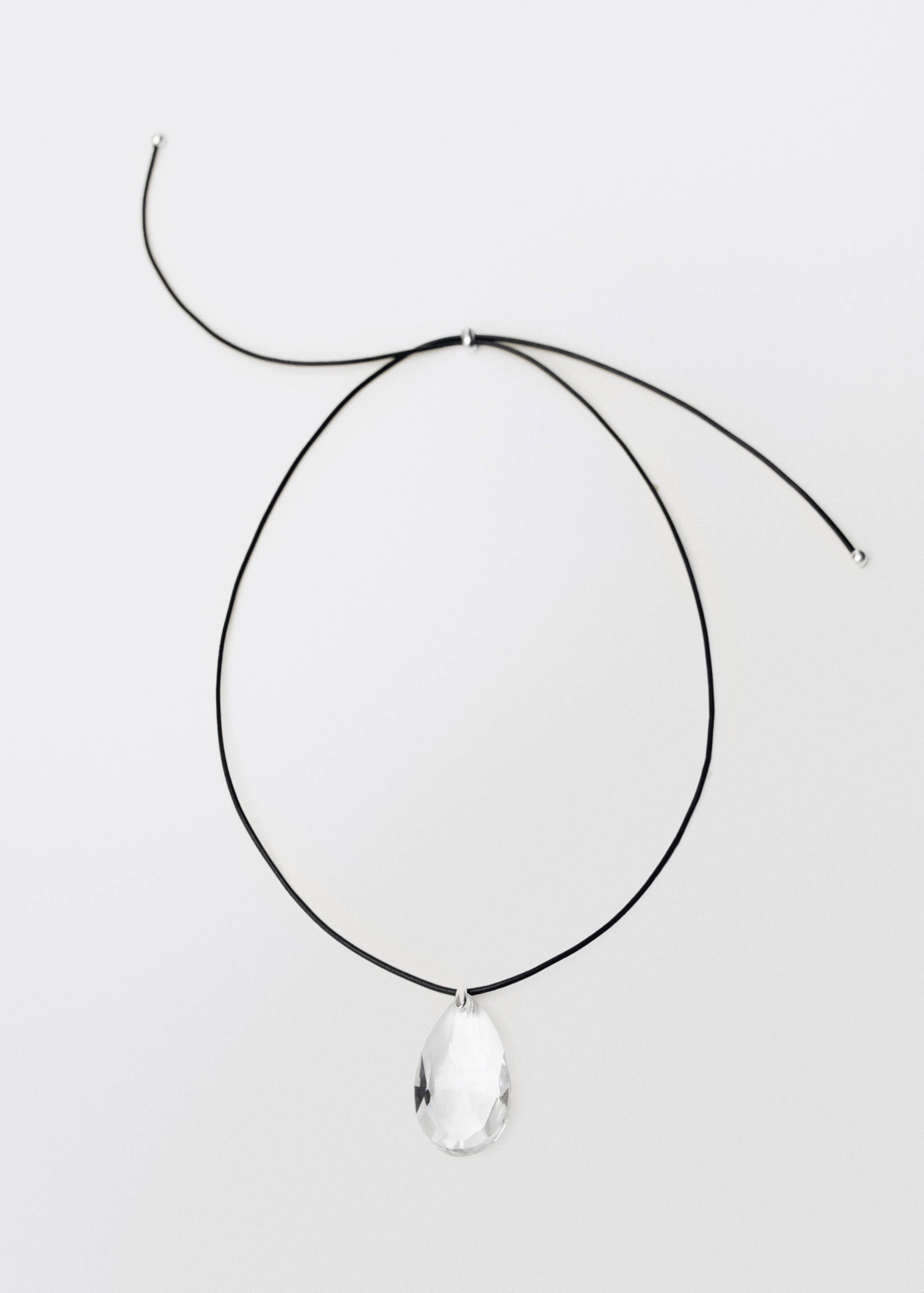 Crystal pendant leather necklace - Article without model